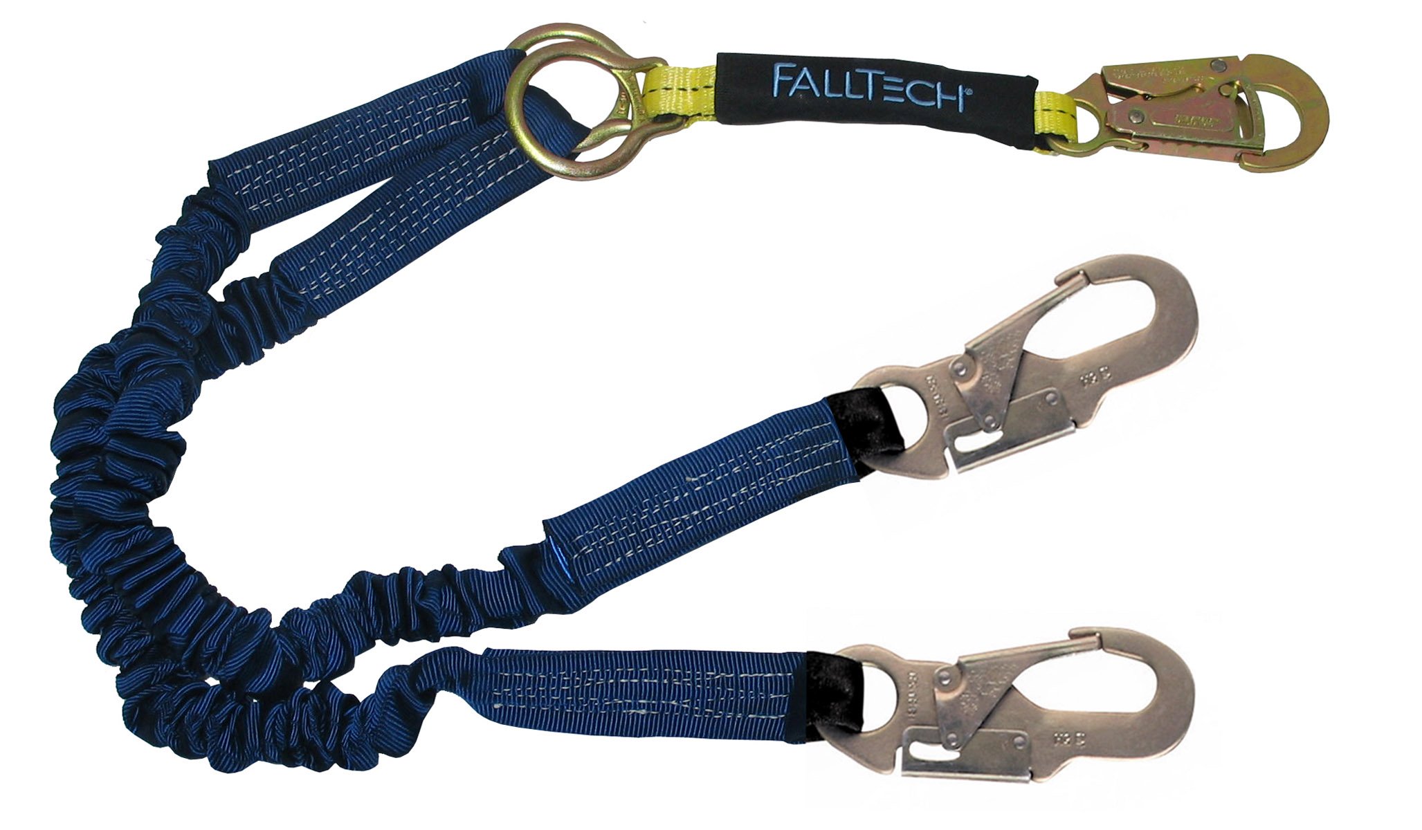 FallTech 8243Y WeldTech Y-Leg 6-Foot Shock Absorbing Safety Lanyard for Welding & Construction - ANSI Compliant Fall Protection Gear for Roofing, Scaffolding & Industrial Work