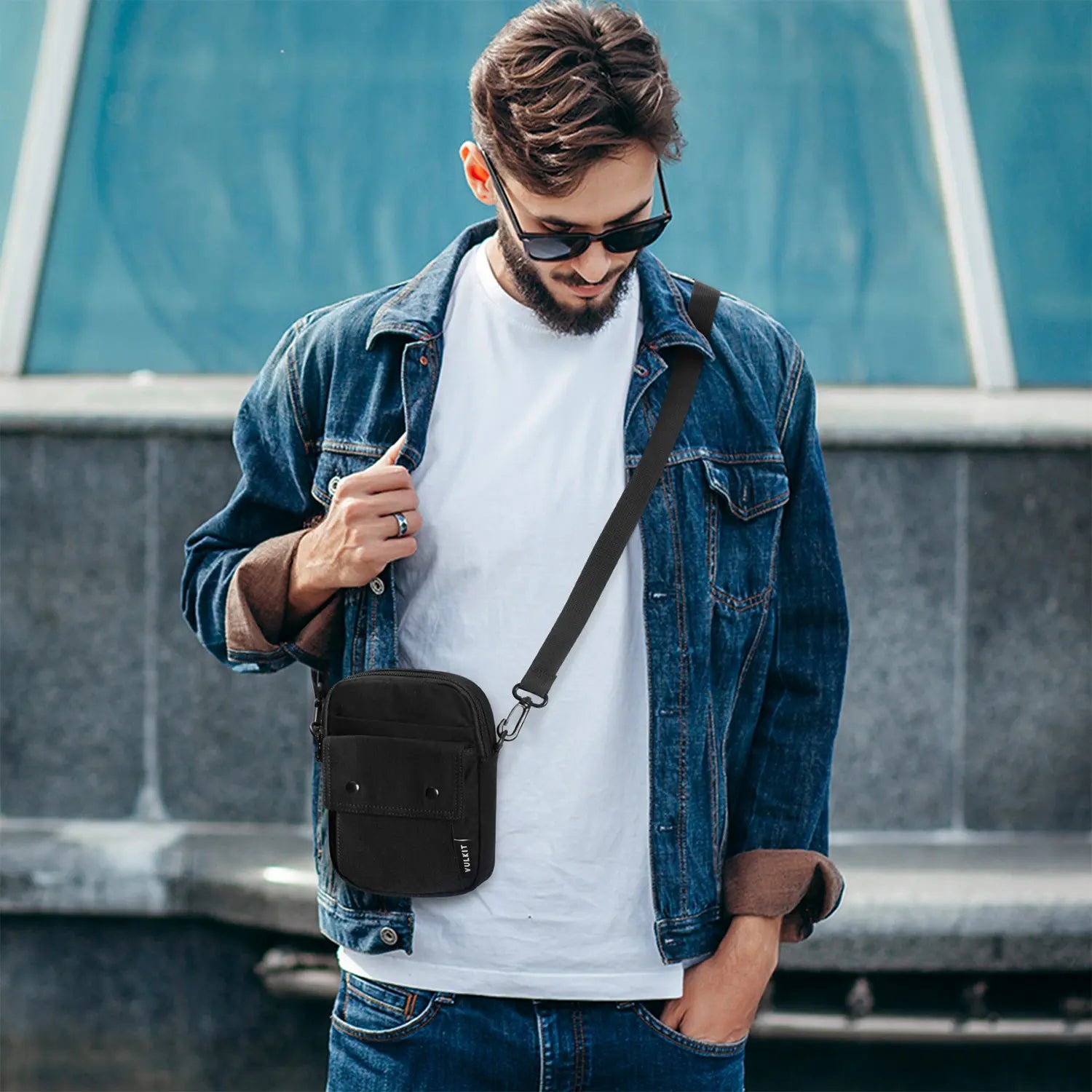 Anti-Theft RFID Blocking Phone Bag - Mini Messenger Purse with Adjustable Strap | Secure Travel & Commuting Essentials for Women & Men