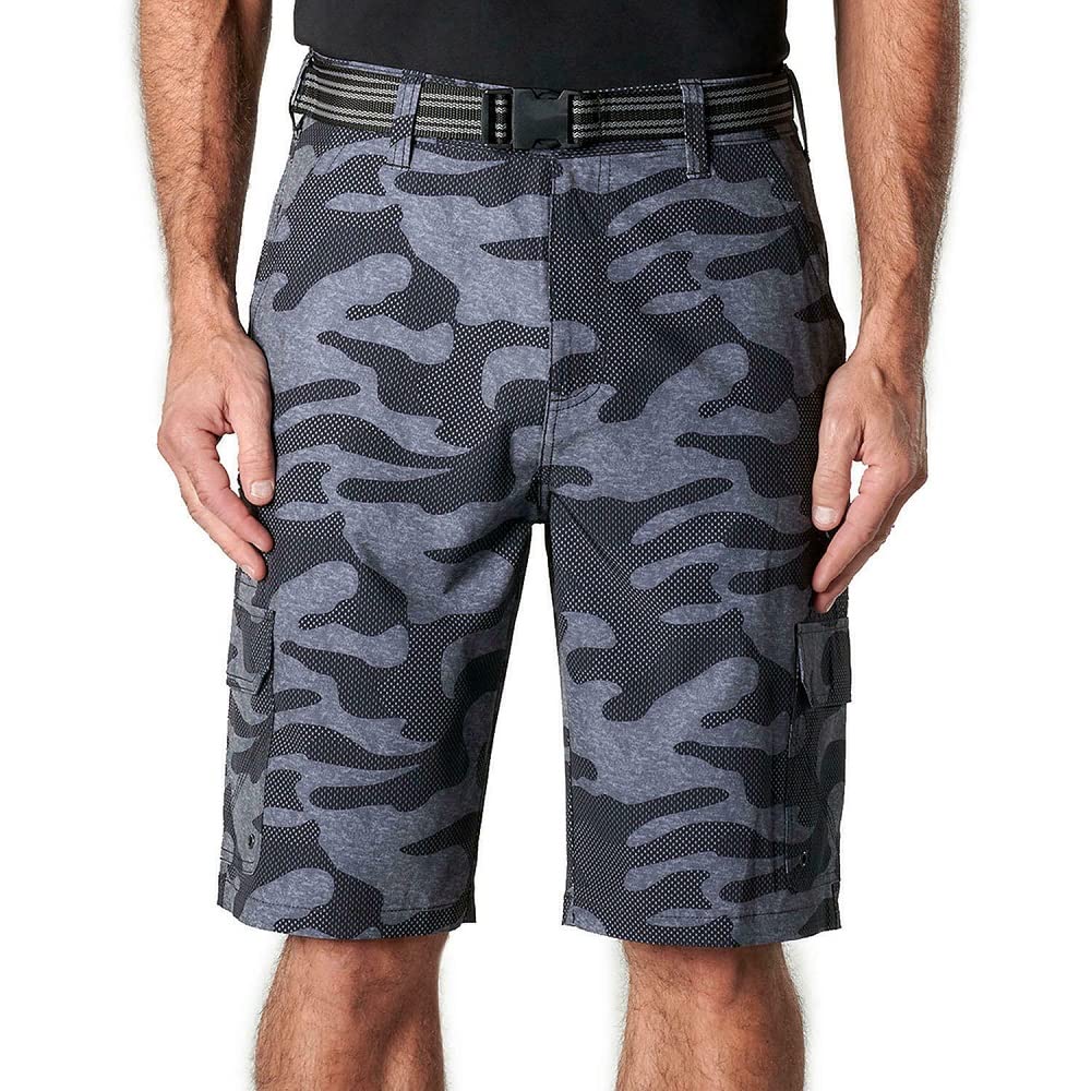 Men's Iron Clothing Stretch Microfiber Cargo Shorts with Belt - Comfortable & Durable for Outdoor Activities, Hiking, and Casual Wear