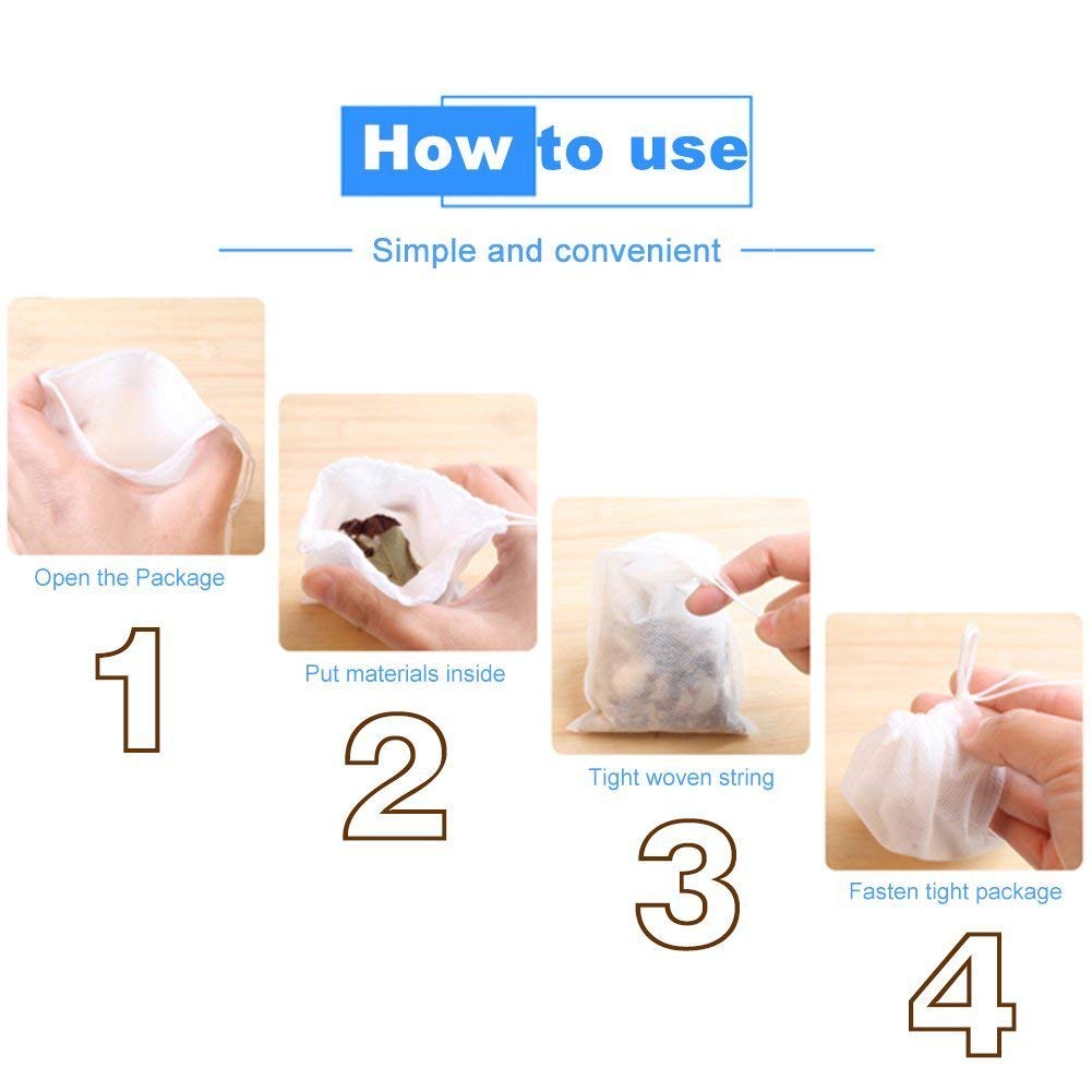 TamBee 400 Pack Disposable Tea Filter Bags - 2.76
