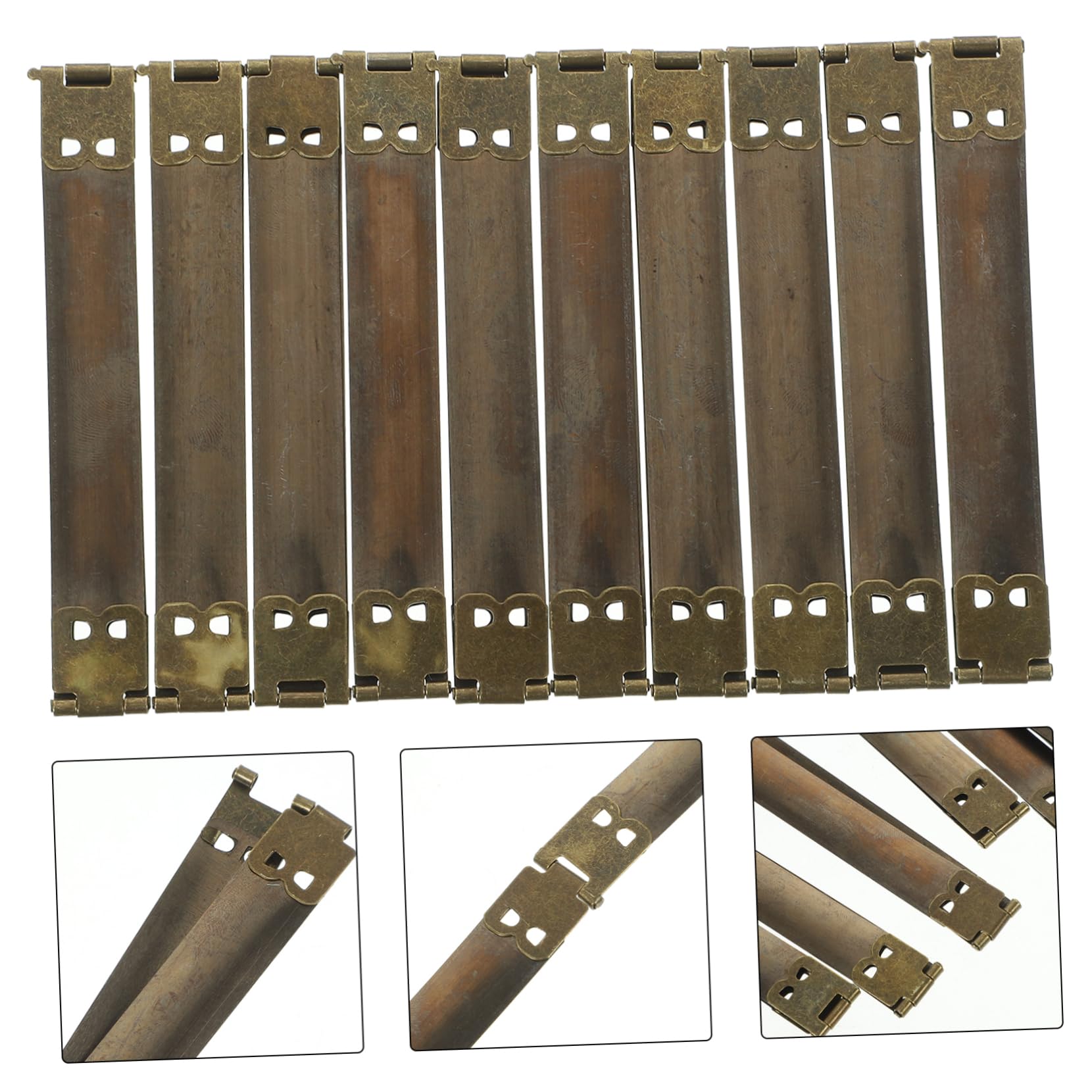 EXCEART 20pcs Shrapnel Bars Purse DIY Internal Flex Frame - Spring Hinge Bag Frame, Kiss Lock Purse Frame, Elastic Replacement for Wallets & Iron Bag Making - Perfect for Handmade Purses, Clutches, and DIY Craft Projects