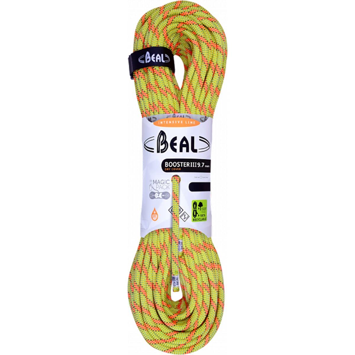 Booster III Dry Cover Climbing Rope - 9.7mm Diameter for Outdoor Rock Climbing, Mountaineering & Gym Training | Lightweight & Durable