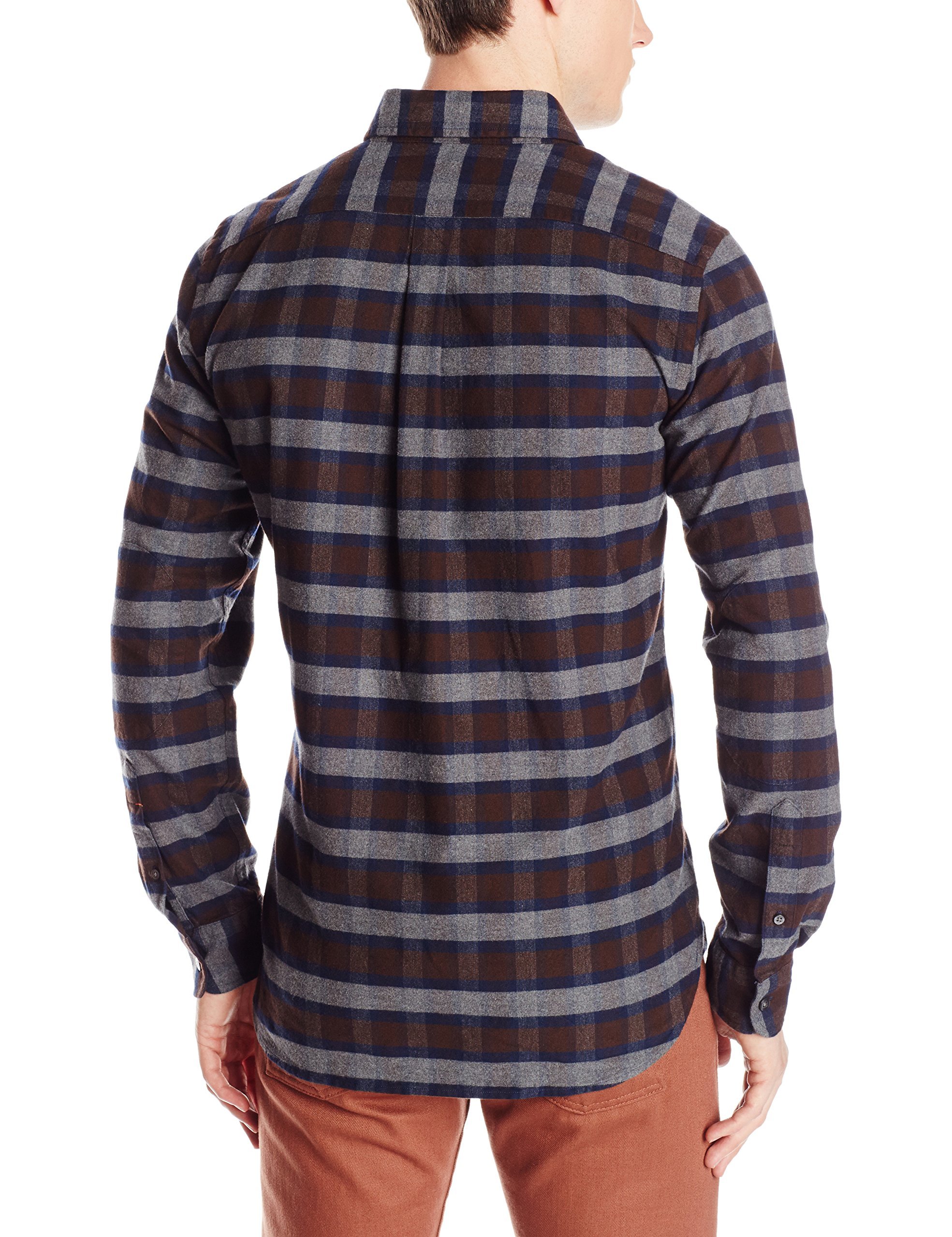 Jack Spade Men's Putnam Plaid Flannel Work Shirt - Classic Casual Button Down for Outdoor Work & Fall Layering