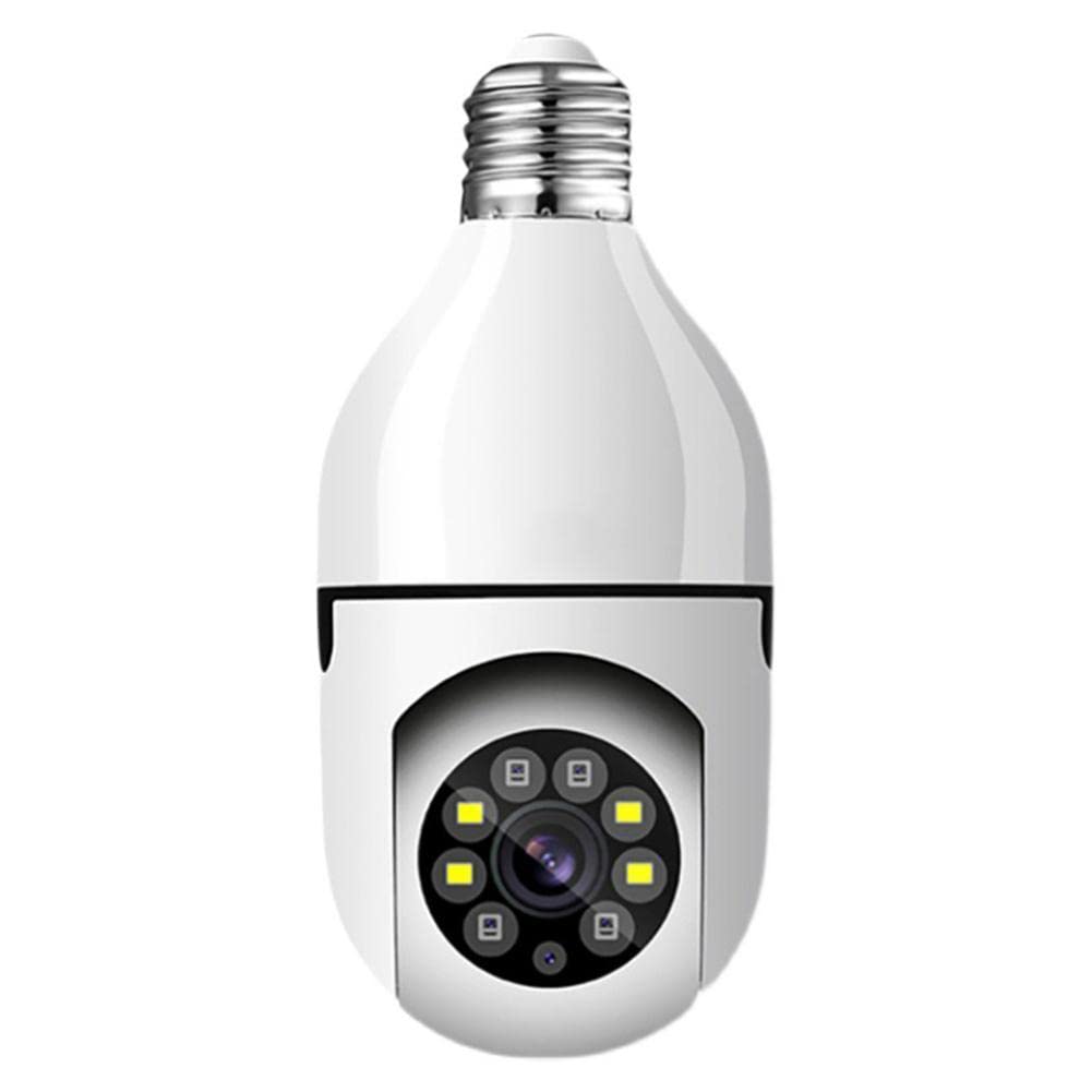 GONGWU 1080P Wireless WiFi Security Camera Light Bulb - 360° Auto Tracking Panoramic IP Camera with Human Motion Detection Alarm for Smart Home Surveillance (Indoor/Outdoor Use) - Perfect for Home Security, Baby Monitoring & Pet Watching