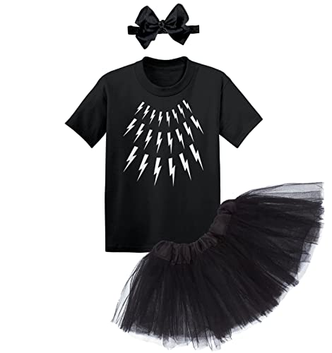 Lightning Bolts - Black T-shirt / Black Tutu