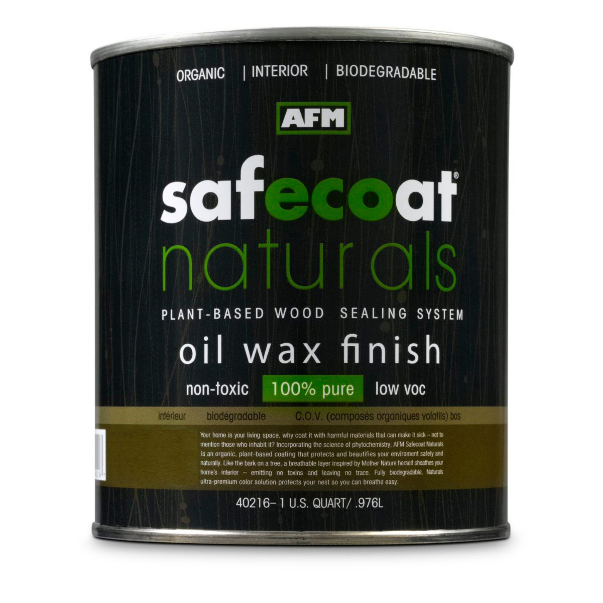 AFM Naturals Oil Wax Finish - Natural Wood Finish for Furniture & Floors - Ideal for DIY Woodworking & Home Restoration Projects
