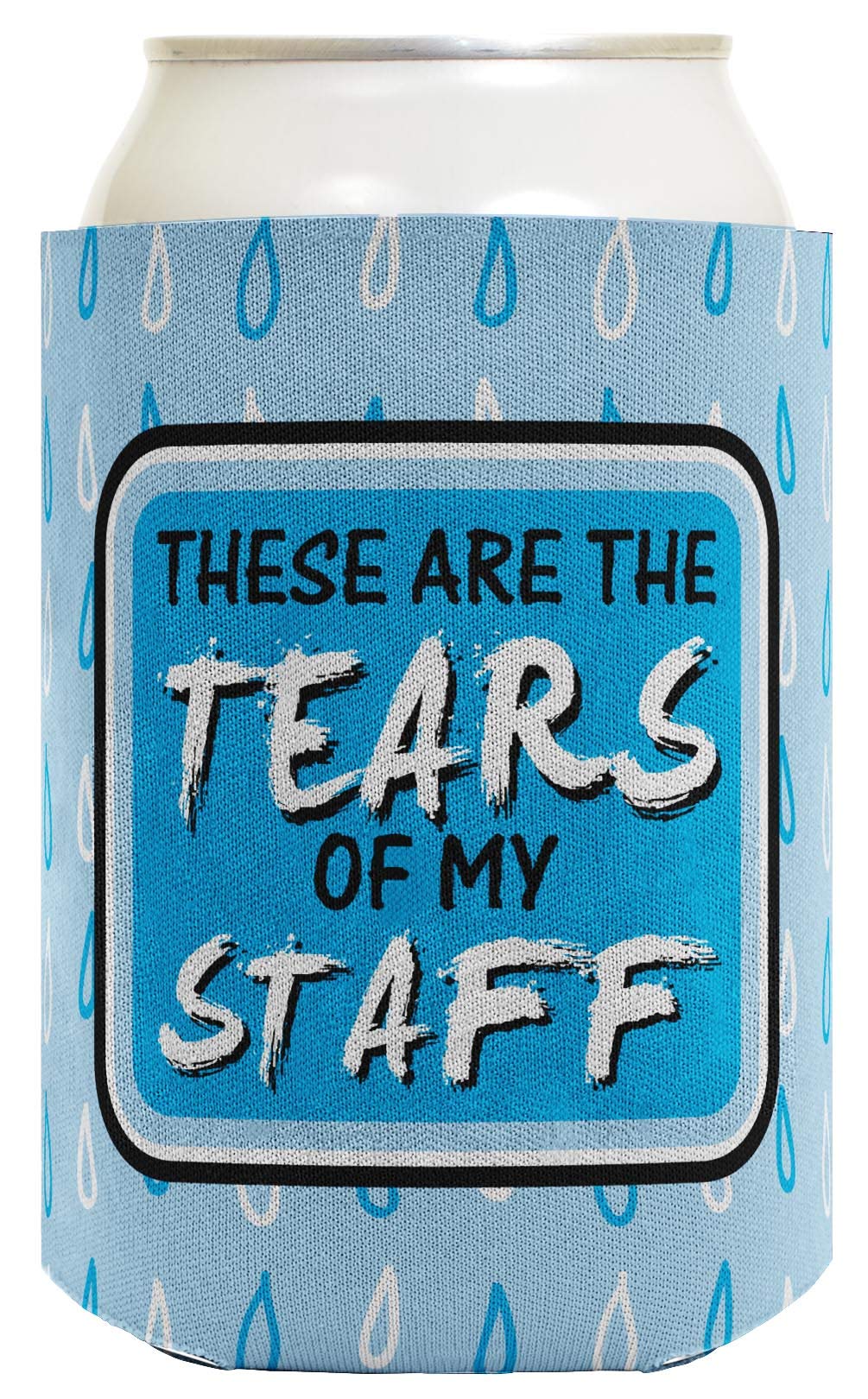 96-Pack Can Coolie Drink Coolers - Supervisor Gifts for Employees (These Are The Tears of My Staff) - Perfect for Office Parties, Team Events & Workplace Celebrations