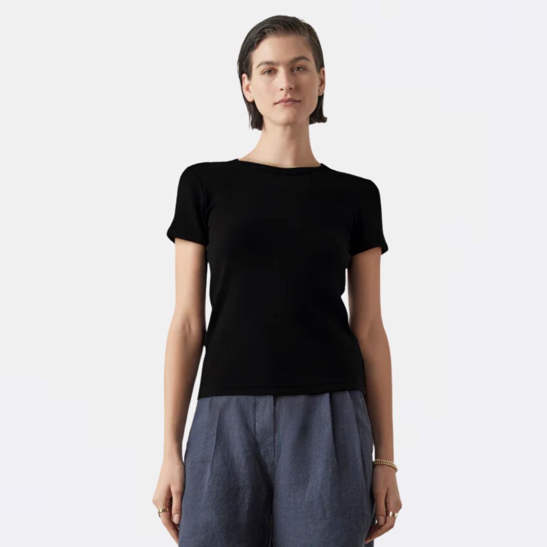 Bedford Tee - Premium Black Cotton T-Shirt for Men | Casual Wear, Layering & Everyday Comfort