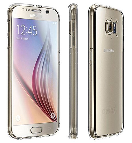 Transparent TPU Case for Samsung Galaxy S6 - Slim Clear Cover with Screen Protector for Daily Protection