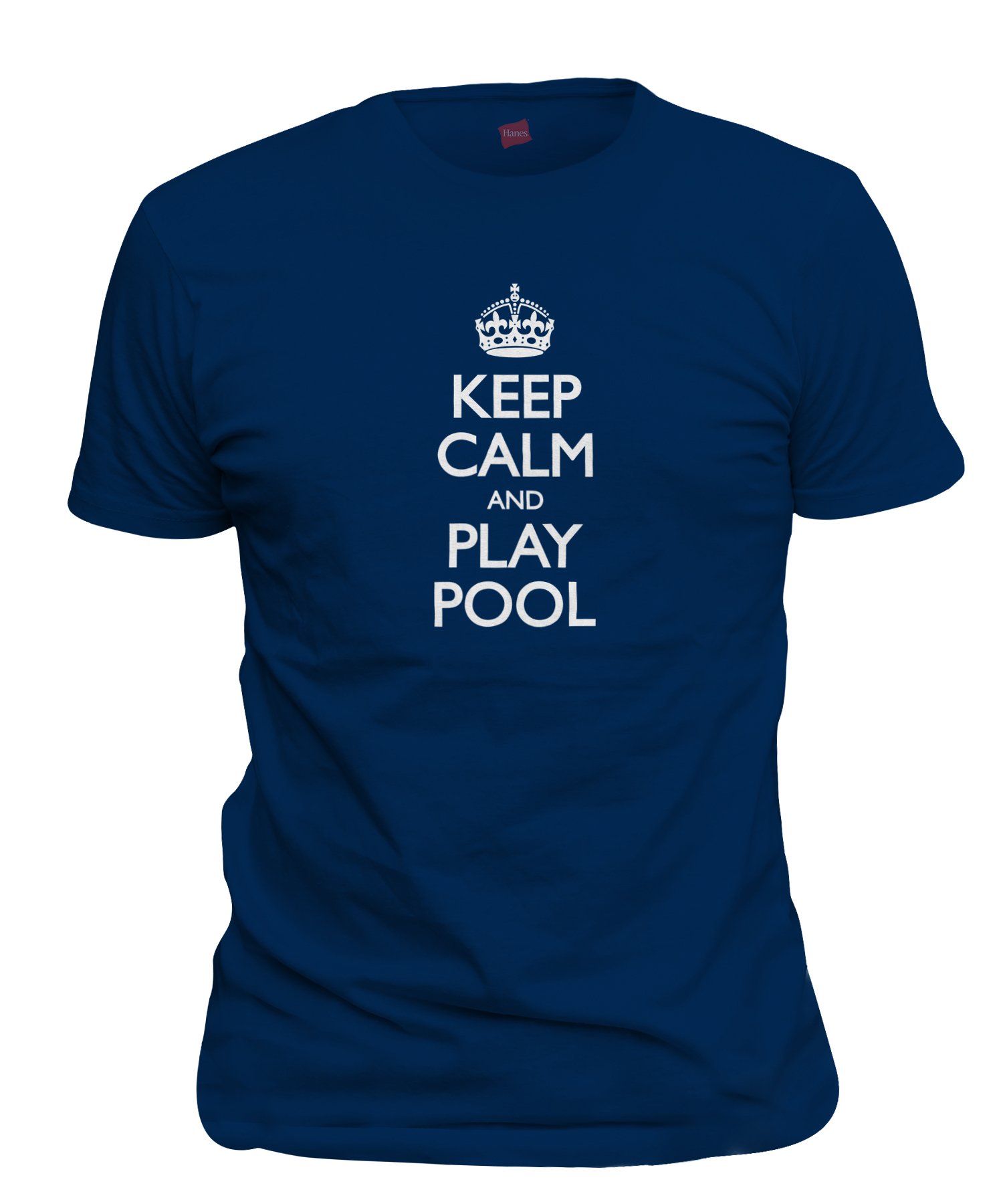 ShirtLoco Men's Keep Calm and Play Pool Graphic T-Shirt - Casual Cotton Tee for Billiards, Bar Nights & Lounge Wear