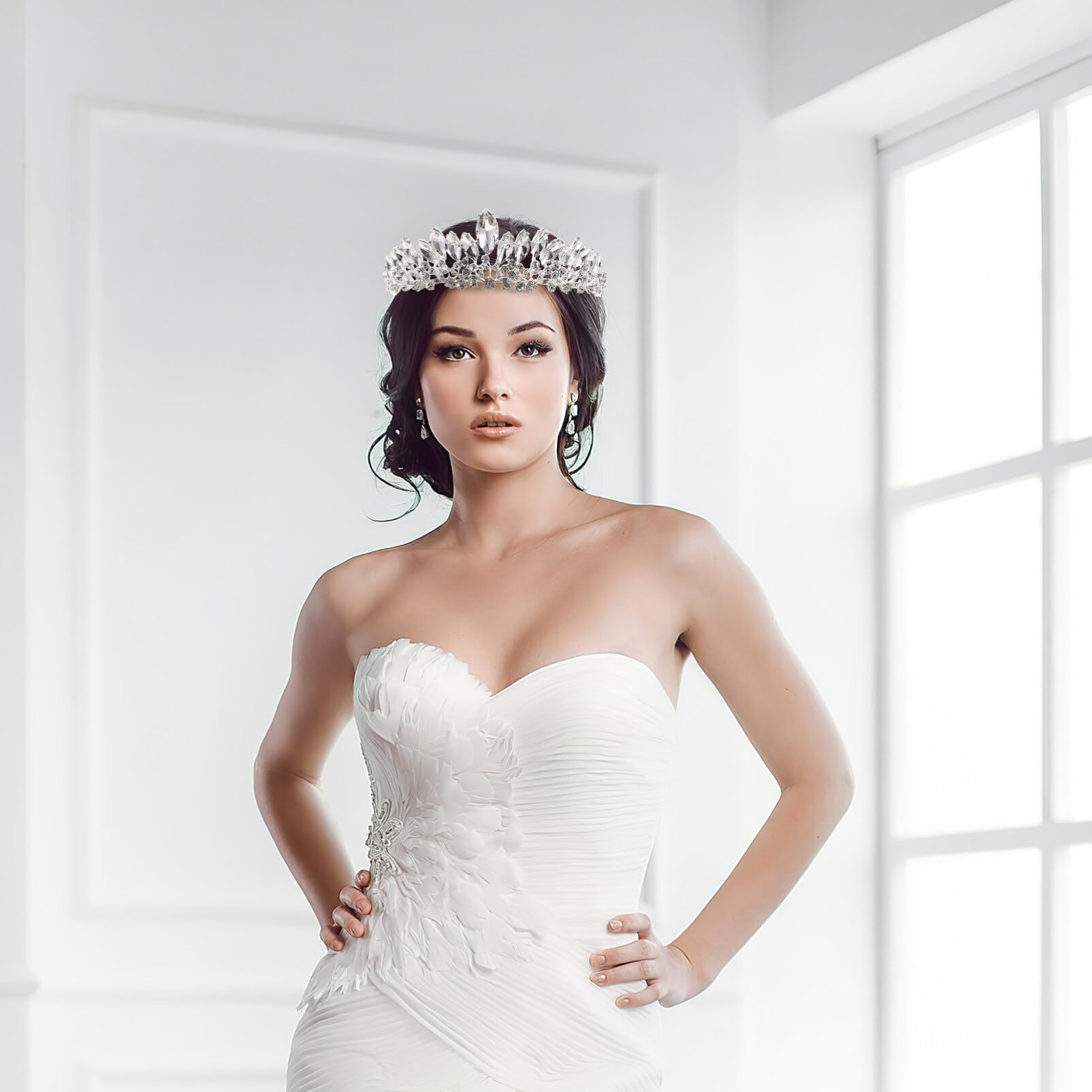 Beavorty Elegant Metal Hair Crown - Wedding Headpiece, Bridal Tiara, Cosplay Accessories & Birthday Hair Jewelry for Women | Perfect for Brides, Parties, and Special Occasions