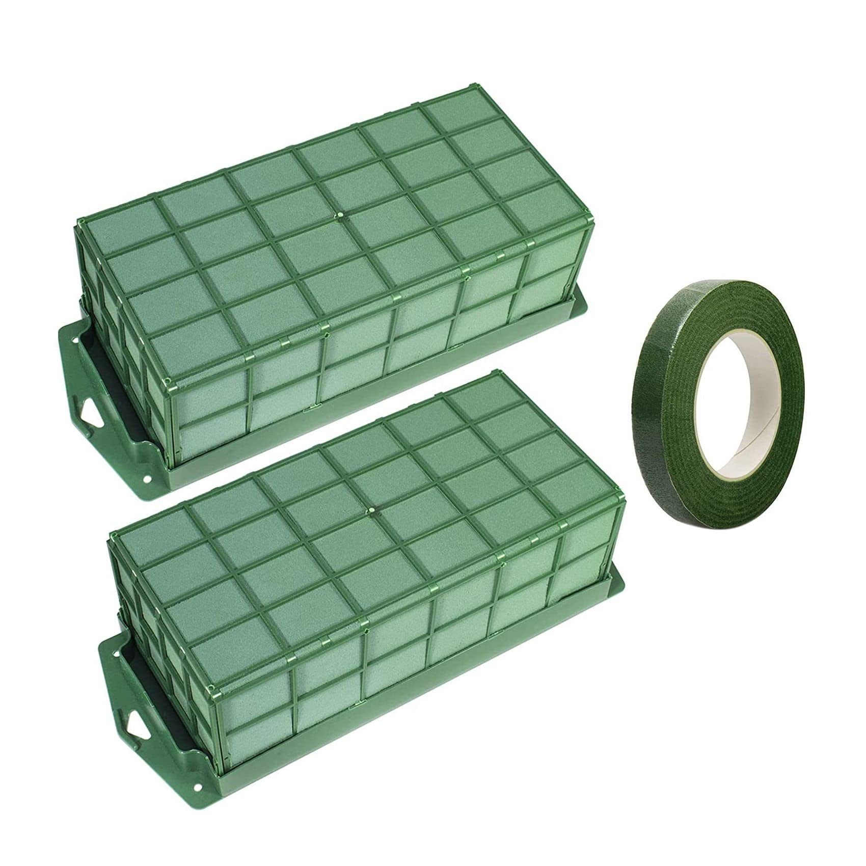 HAYLEY 2 Pack Floral Cage for Flower Arrangements - Reusable Wet & Dry Foam Holder for Fresh & Artificial Flowers - Perfect for Weddings, Home Decor, and Floral Design