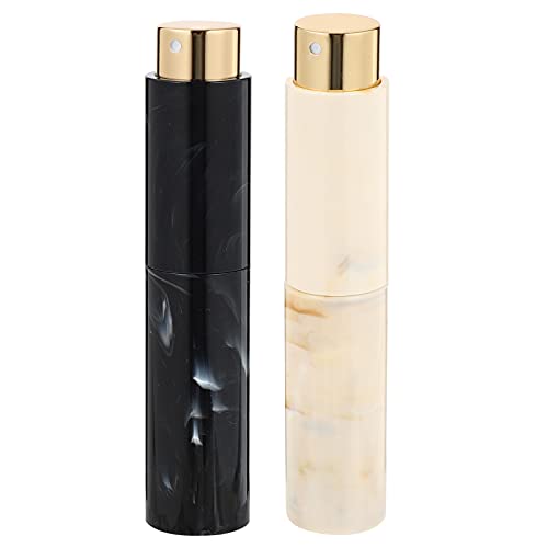 2-Pack 10ml Refillable Perfume Bottles - Mini Travel Perfume Sprayer for Women & Men, Portable Makeup Accessories for Gym, Travel, Purse & Everyday Carry
