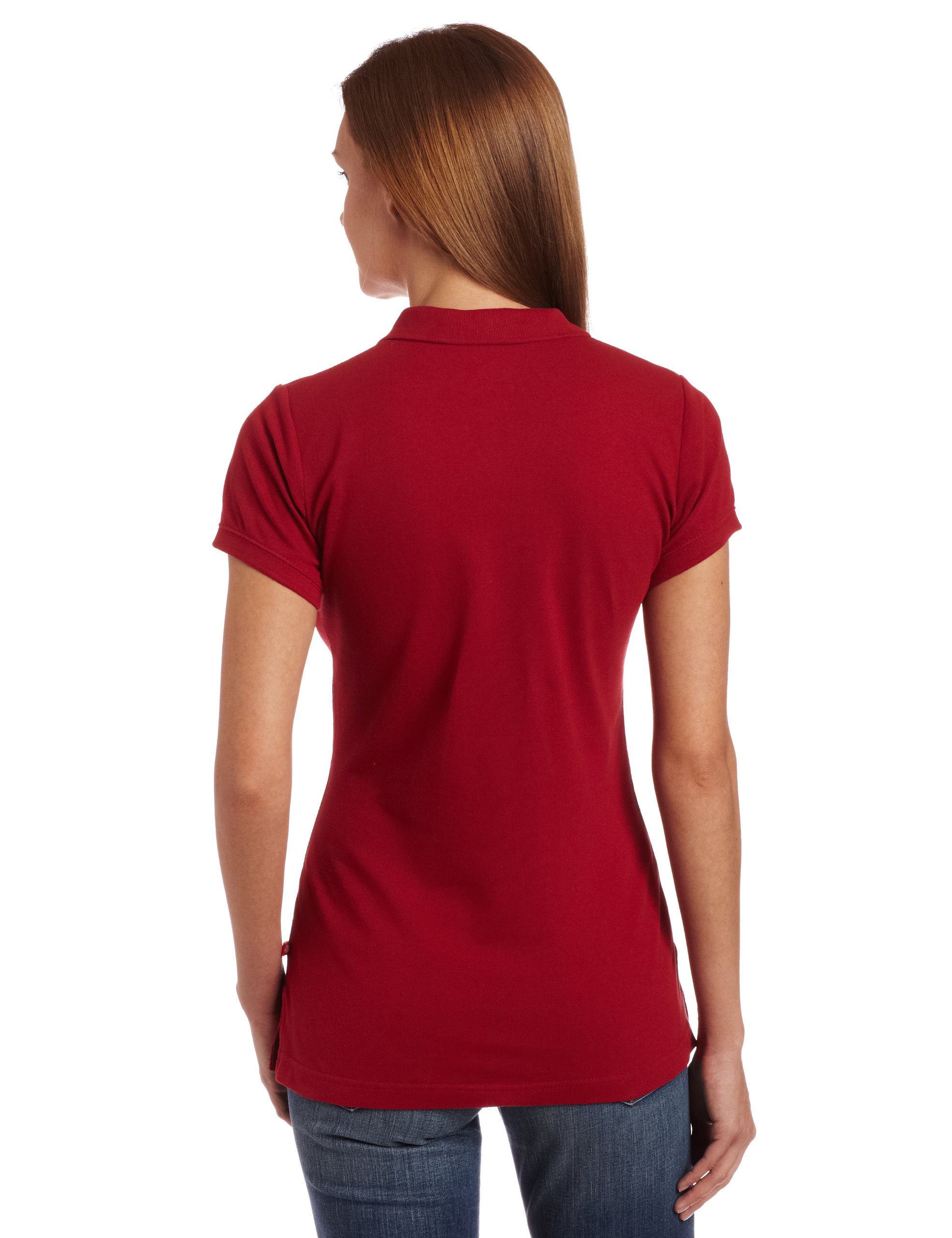 Dickies Women's Pique Polo Shirt - Comfortable Cotton Blend, Cherry Red, Plus Size 2X - Perfect for Work, Casual Wear & Outdoor Activities