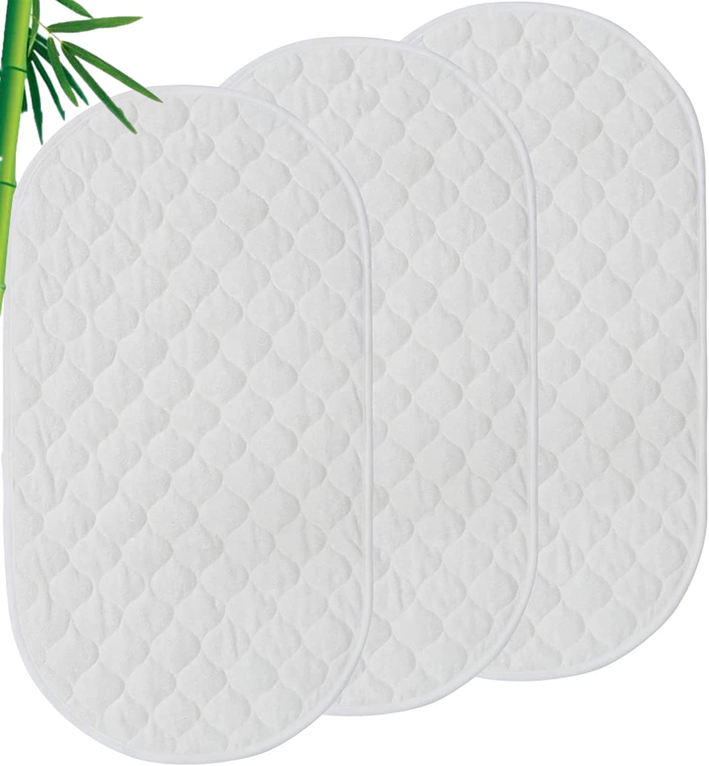 Nicoone Waterproof Changing Pad Liners - 3PCS Bamboo Terry Surface Diaper Changing Mat Liners, Washable & Reusable for Baby Care | Home Nursery, Outdoor Travel & On-the-Go Diaper Changes