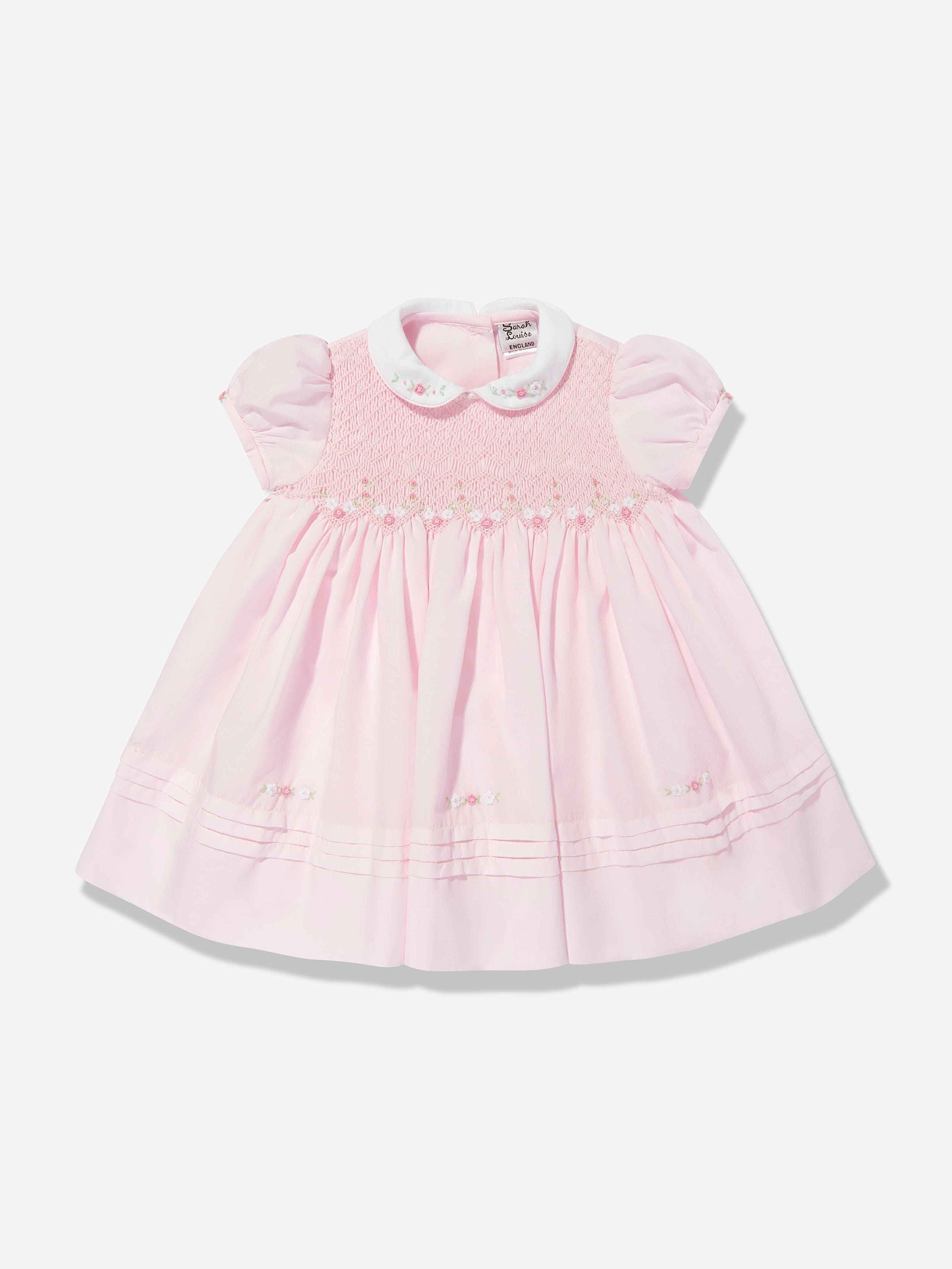 Adorable Pink Smocked Dress for Baby Girls - Perfect for Parties, Photos & Special Occasions