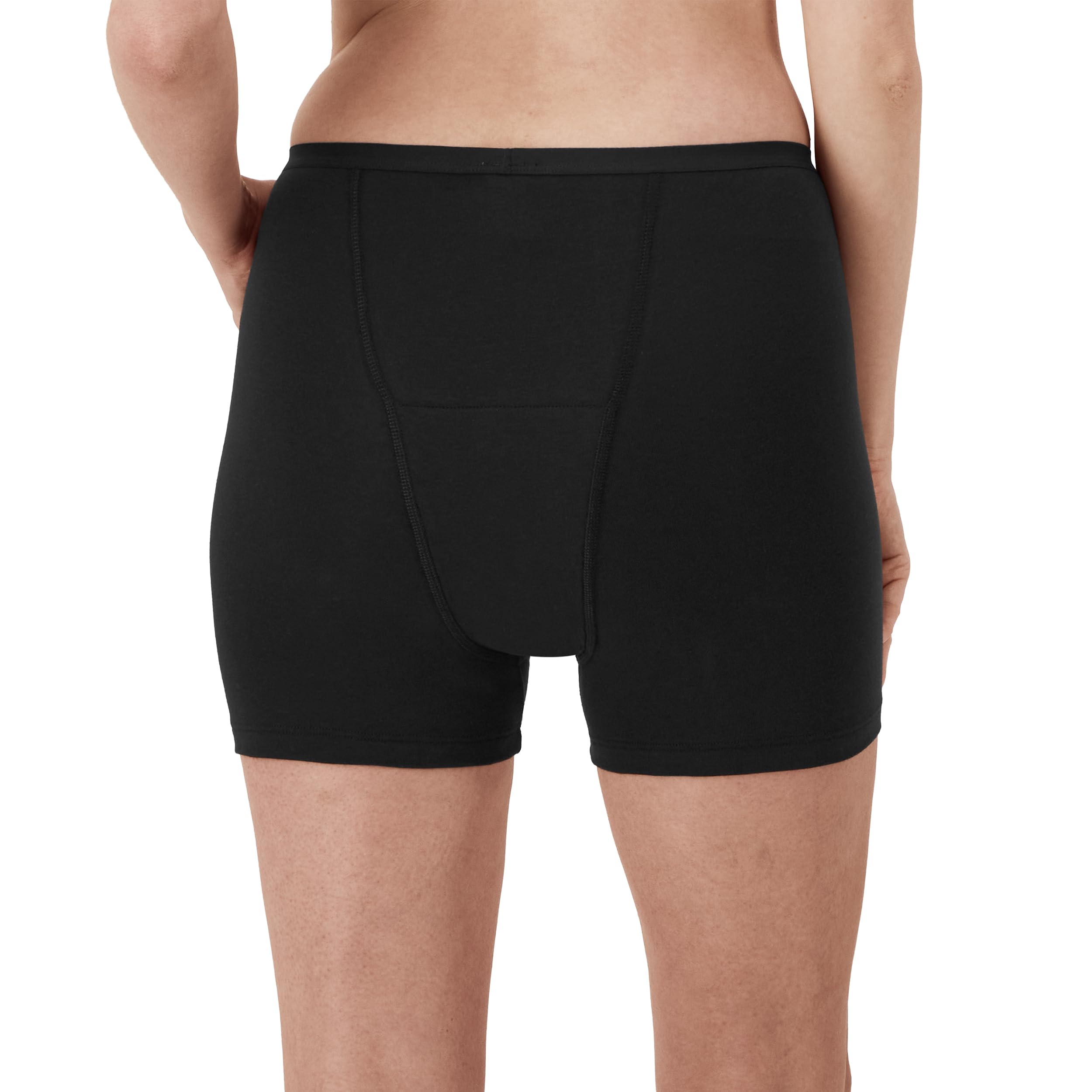 Hanes Women's Comfort Period Underwear Boxer Brief - Super Absorbent Leakproof Postpartum, Menstrual & Overnight Protection - 2 Pack - Perfect for Postpartum Recovery, Heavy Flow Days & Nighttime Comfort