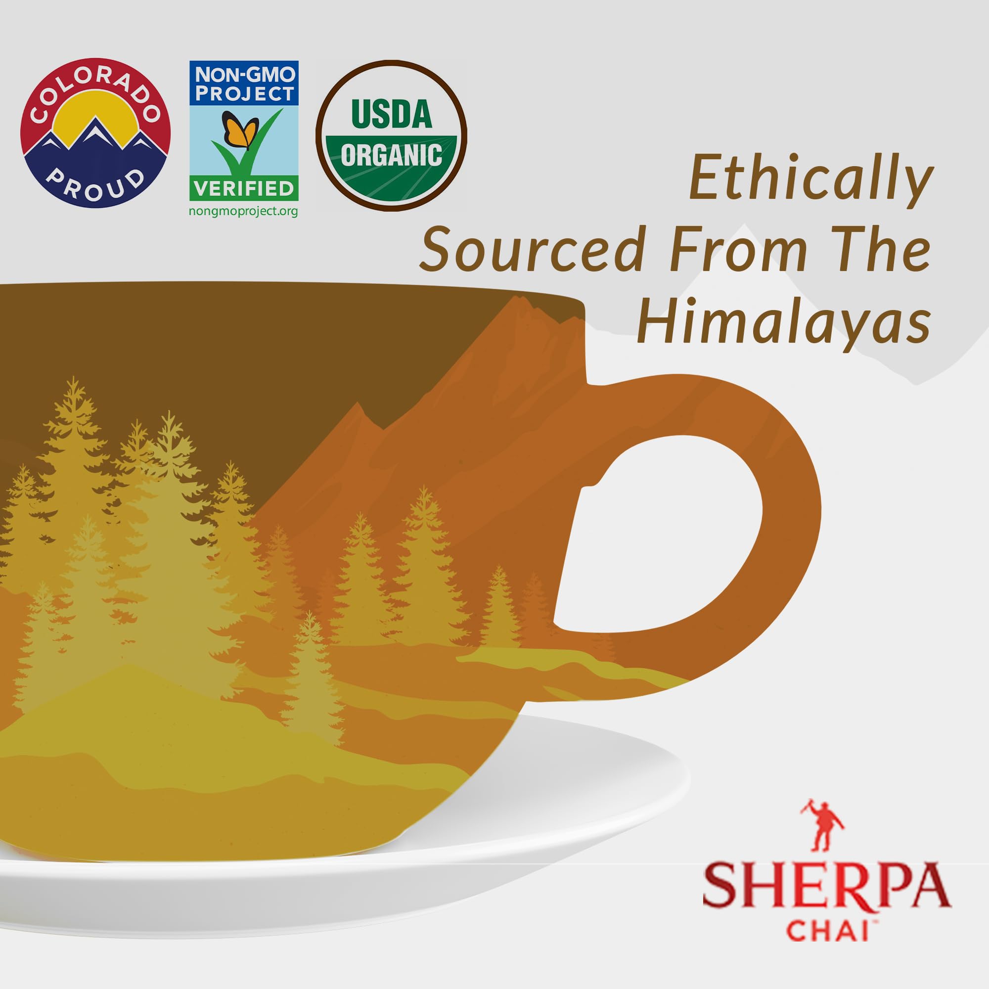 Sherpa Chai Honey Vanilla Chai Tea Concentrate - Handcrafted Black Tea with Honey, Vanilla & Spices - Authentic Nepali Sherpa Recipe - Perfect for Tea Lovers, Gifts & Cozy Moments at Home or Office