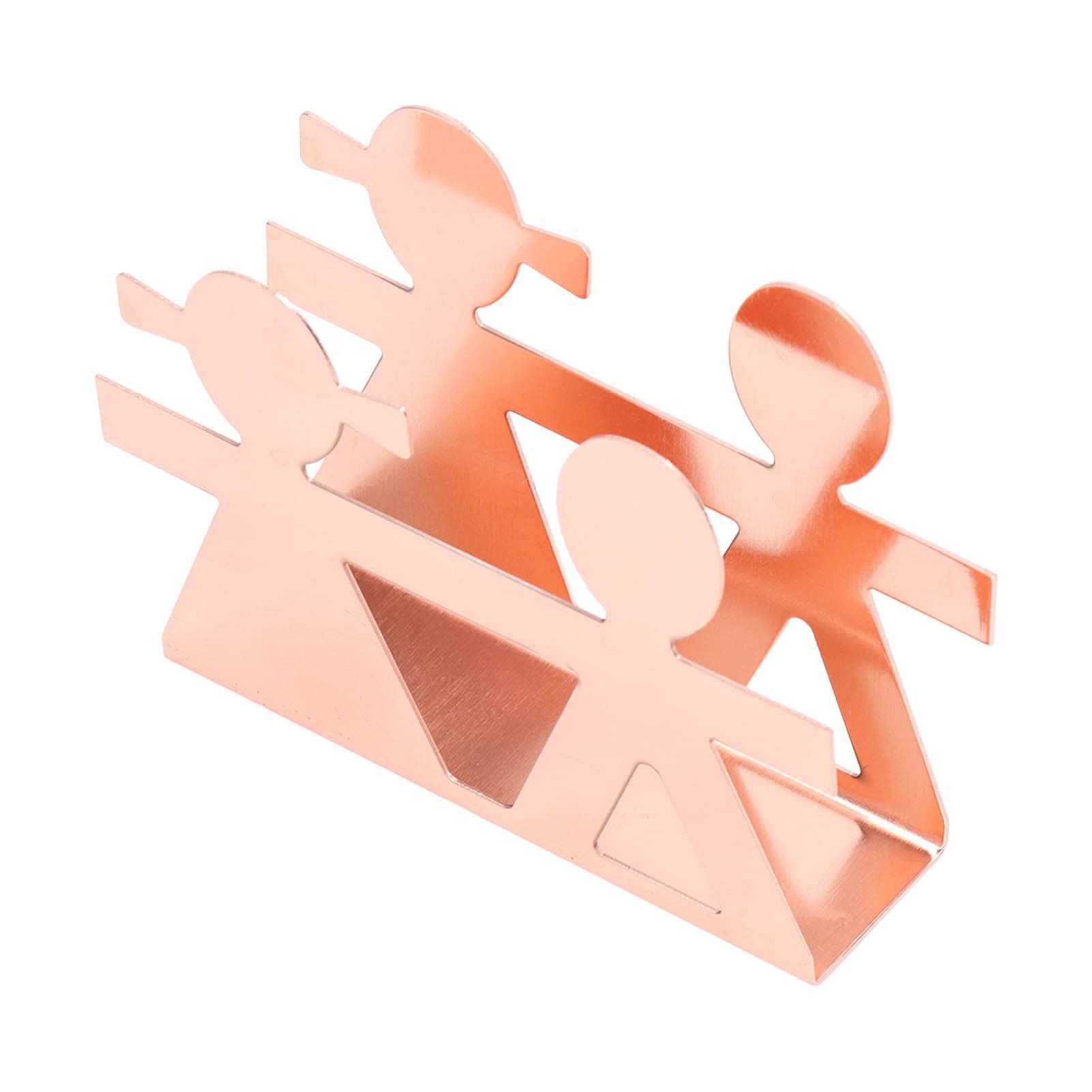 Humanoid Metal Napkin Holder - Rose Gold Vertical Napkin Stand for Kitchen, Restaurant & Home | Durable Napkin Dispenser for Dining Table, Picnic, Cafe, Bar & Hotel Decor