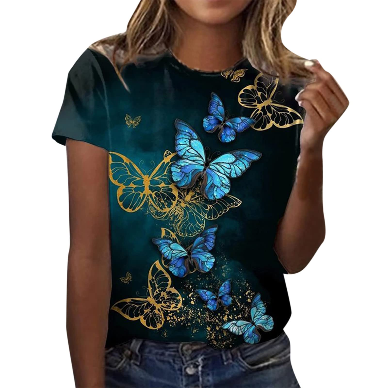 Funny Graphic Printed Women's Casual T-Shirt - Crewneck Short Sleeve Summer Tee - Perfect for Everyday Wear, Outings & Gifts