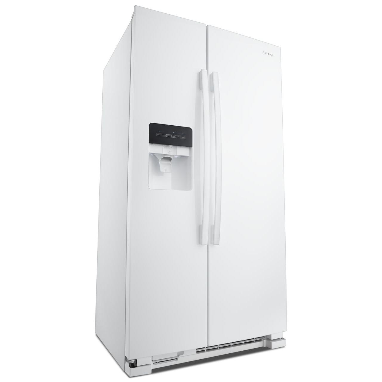Amana 33 Inch 21 cu.ft. Side by Side Refrigerator with External Water and Ice Dispenser - ASI2175GRW - Perfect for Kitchens, Offices, and Restaurants