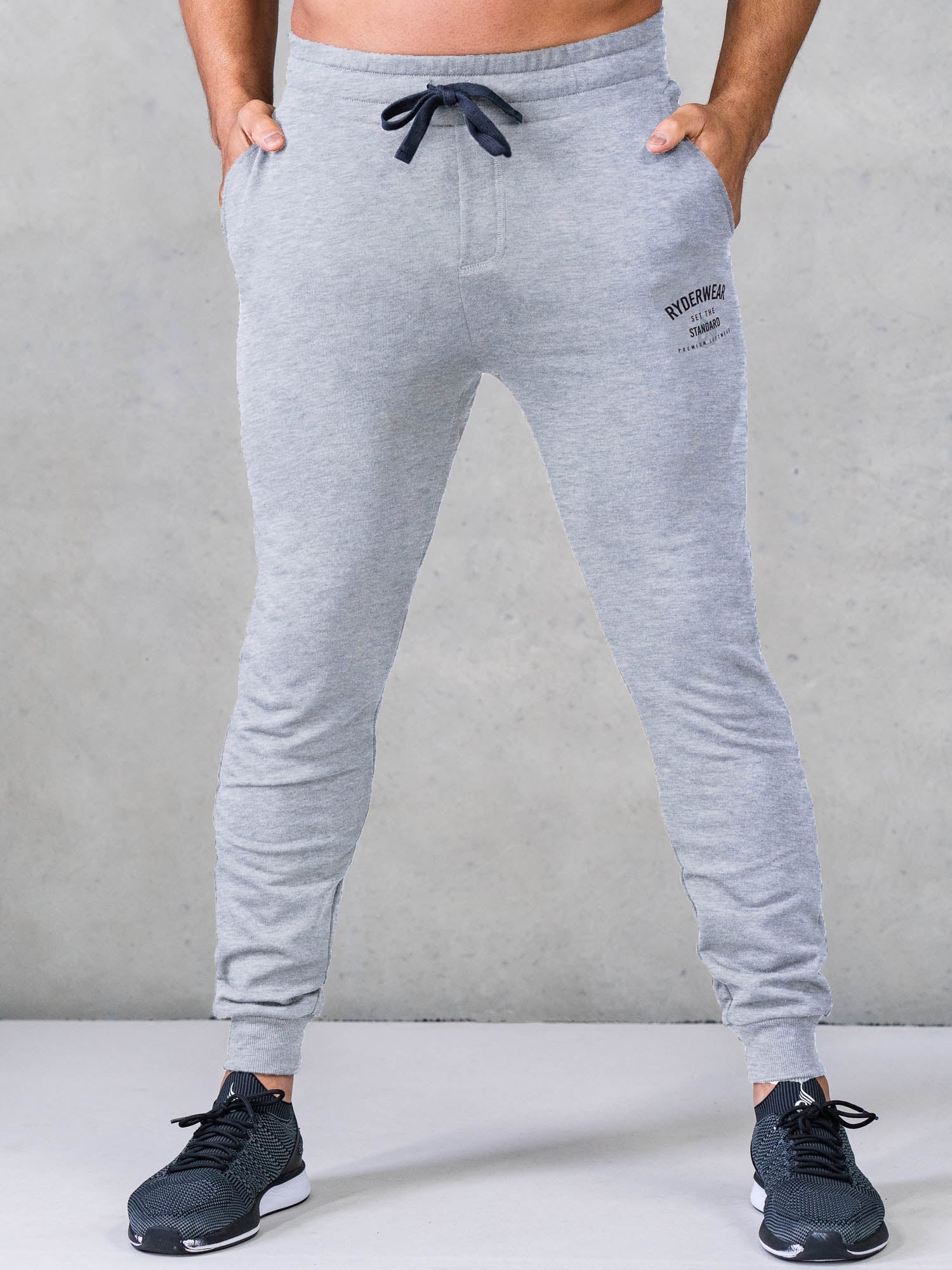 Legacy Track Pants for Men & Women - Comfortable Grey Marl Joggers with Elastic Waistband - Perfect for Running, Gym Workouts & Casual Wear