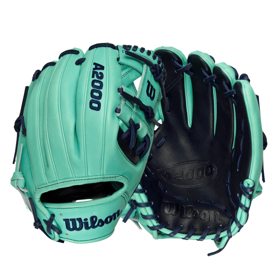 Wilson A2000 LE 1786 11.5 Inch Infield Baseball Glove - Premium Seafoam & Navy Leather | Perfect for Youth & Adult Baseball Players | Ideal for Infield Practice & Games