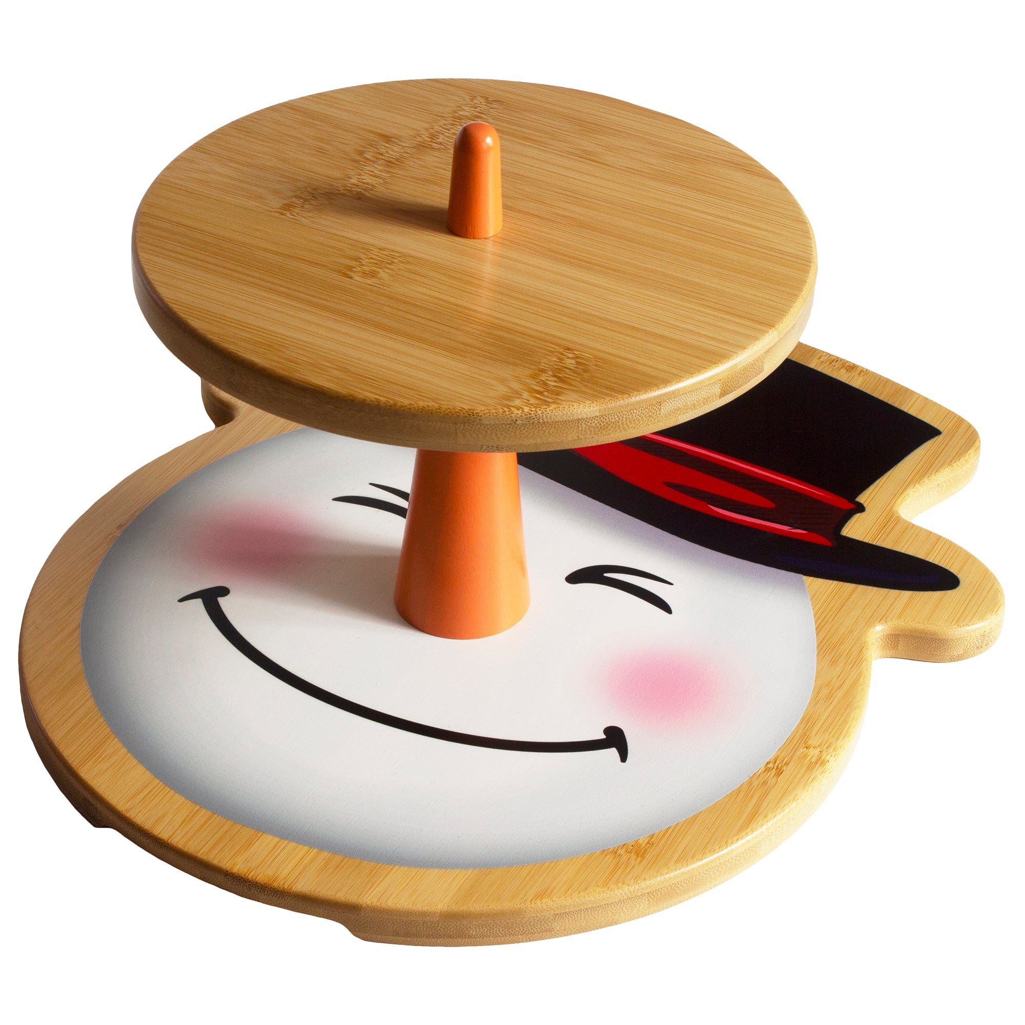 2-Tier Snowman Cupcake Stand for Christmas Desserts - Perfect for Holiday Parties & Baking Displays