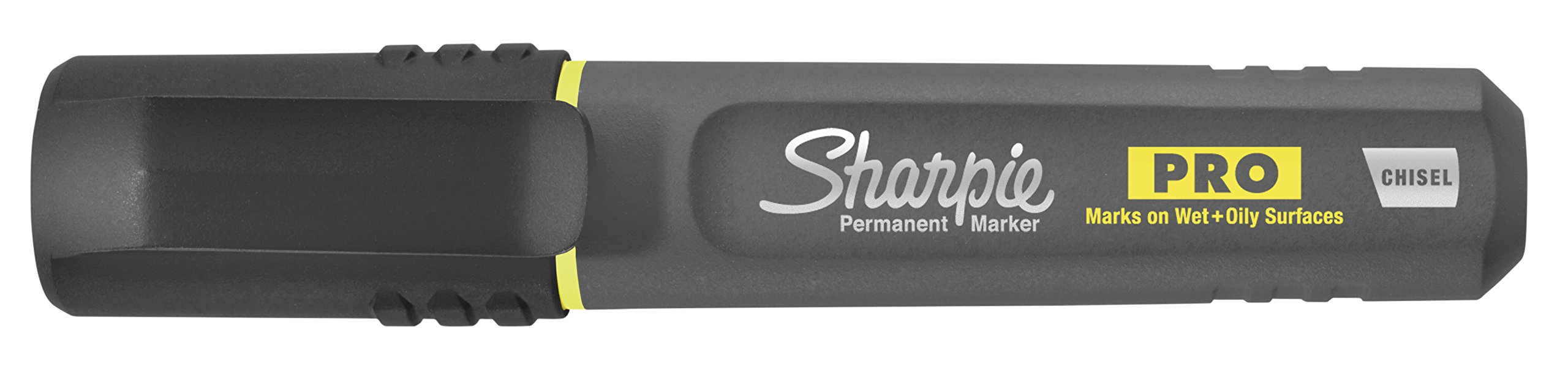 SHARPIE Pro Permanent Marker - Medium Chisel Tip Black Ink (4-Pack) - Ideal for Office, School, Art & DIY Projects - Long-Lasting, Smudge-Proof Writing Tool (Model 2018334)