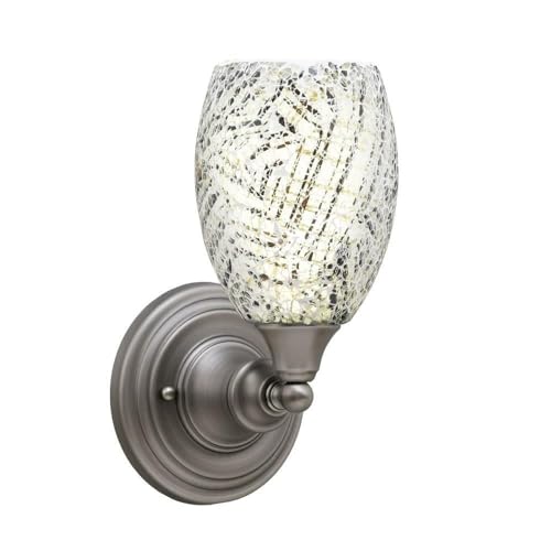 Toltec Lighting Brushed Nickel 1-Light Wall Sconce - Modern Bathroom Vanity Light Fixture for Bedroom, Hallway & Living Room (Model 40-BN-5054)