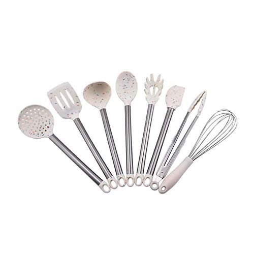 Heat Resistant Silicone Kitchenware Set - Non-Stick Cooking Spatula, Shovel & Soup Spoon with Ergonomic Handle - Perfect for Baking, Frying & Serving Dishes