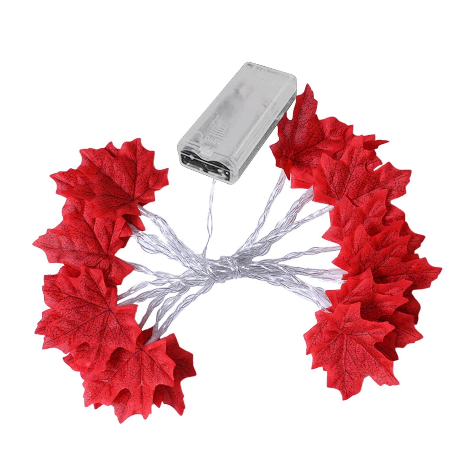 INNOVIERA 10-LED Maple Leaf String Lights - 1.5M Battery Operated Decorative Lights for Thanksgiving, Halloween, Christmas - Indoor & Outdoor Party, Garden, Window, Wall Decor - Warm White Fairy Lights for Home, Yard, Wedding, Festival Decorations