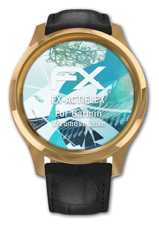Garmin Vivomove Luxe Screen Protector - Ultra Clear Flexible FX Film (3-Pack) - Scratch-Resistant Protection for Smartwatch Display During Workouts & Daily Use