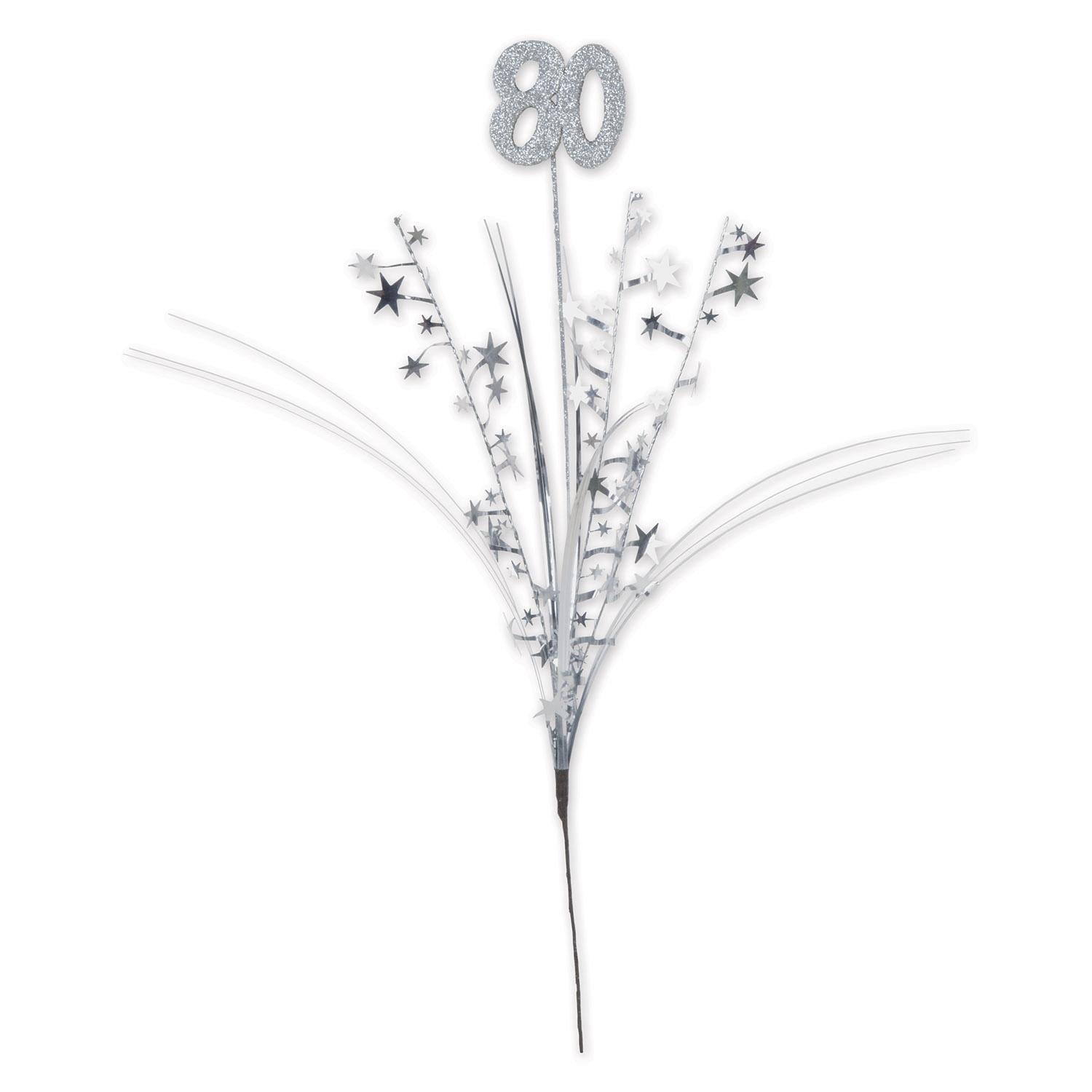 12 Pack Beistle Glittered 80th Birthday Party Decorations - Metallic Star Spray for Wall & Ceiling - Perfect for Milestone Celebrations, Anniversaries & Special Events