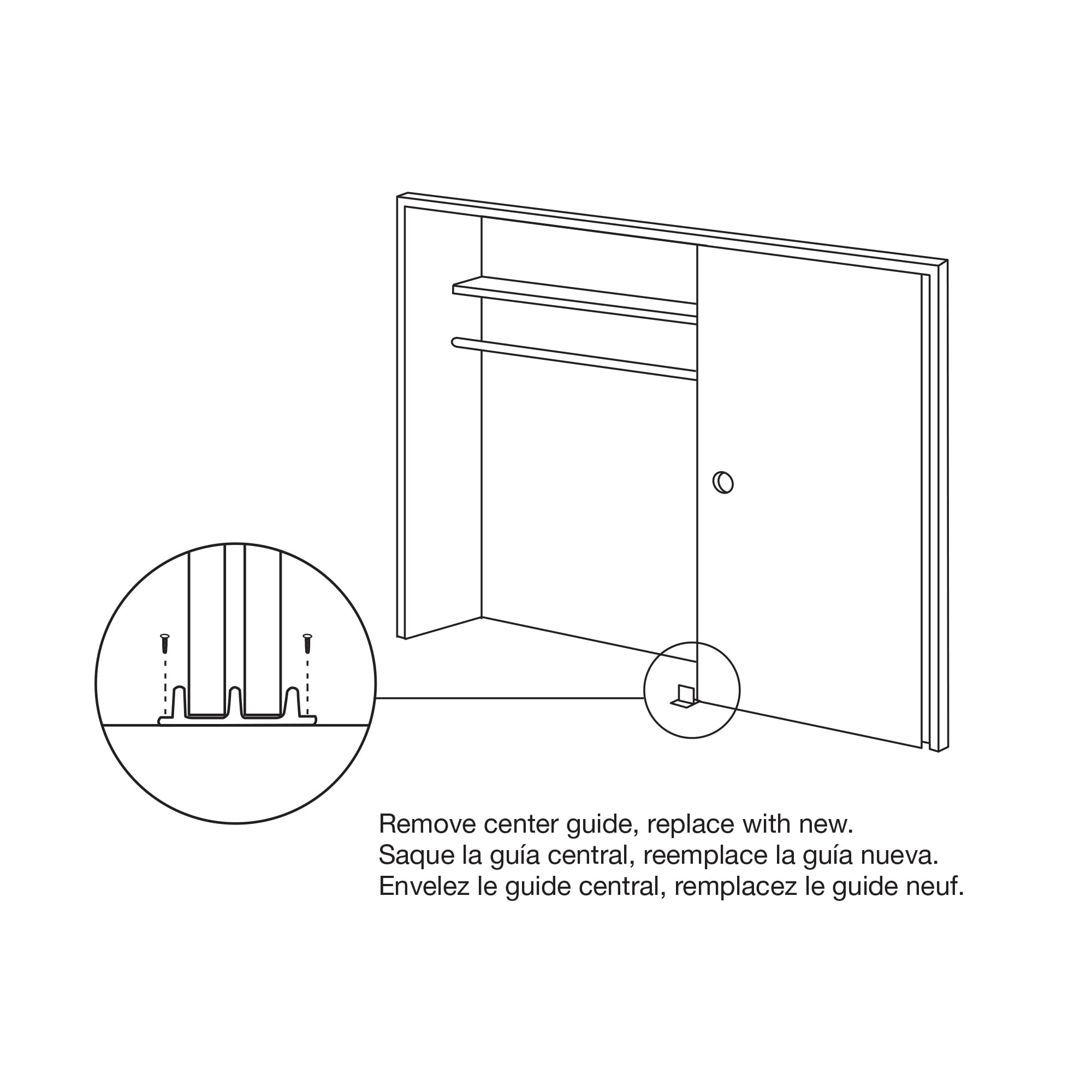 Prime-Line N 6562 Adjustable Nylon Bypass Door Guide - 3/4 Inch Height (2 Pack) - Perfect for Sliding Closet Doors and Cabinet Tracks