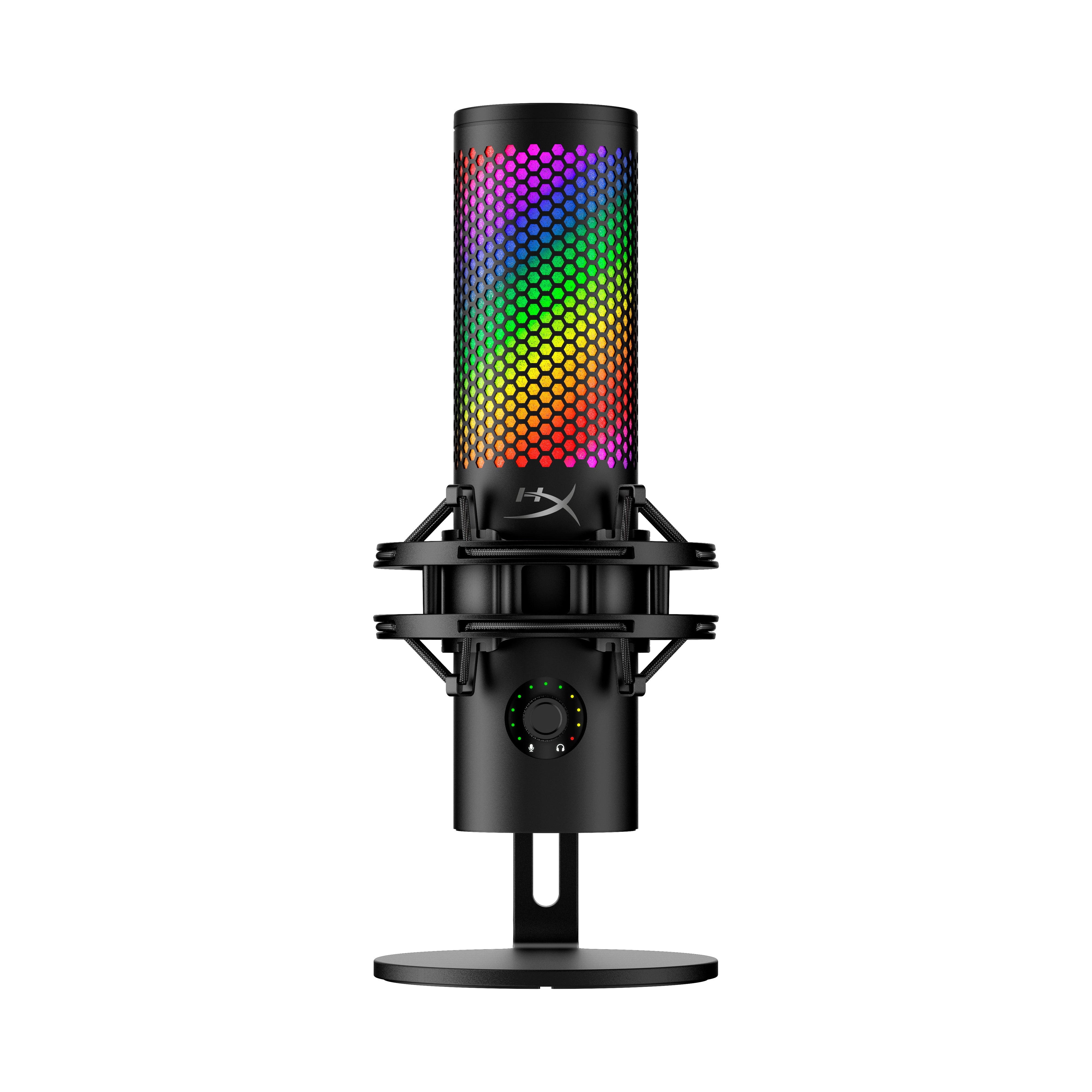 HyperX QuadCast S 2 USB Condenser Microphone - Professional Streaming & Gaming Mic with RGB Lighting for PC, PS4, PS5 - Perfect for Twitch, YouTube & Podcast Recording