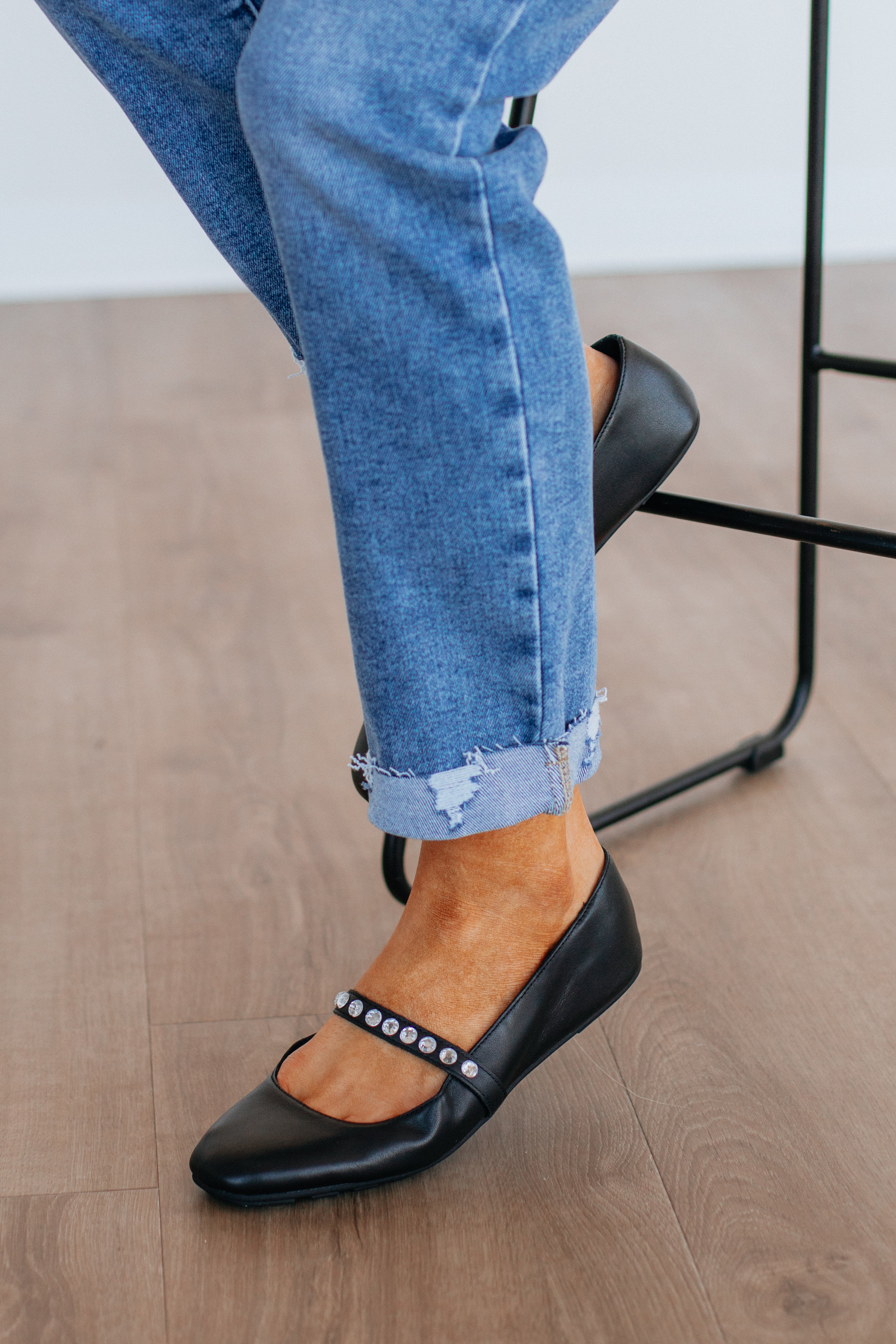 Setting Things Straight Ballet Flats - Women's Comfortable Black Ballet Shoes for Work & Casual Wear | Perfect for Office, Travel & Everyday Use