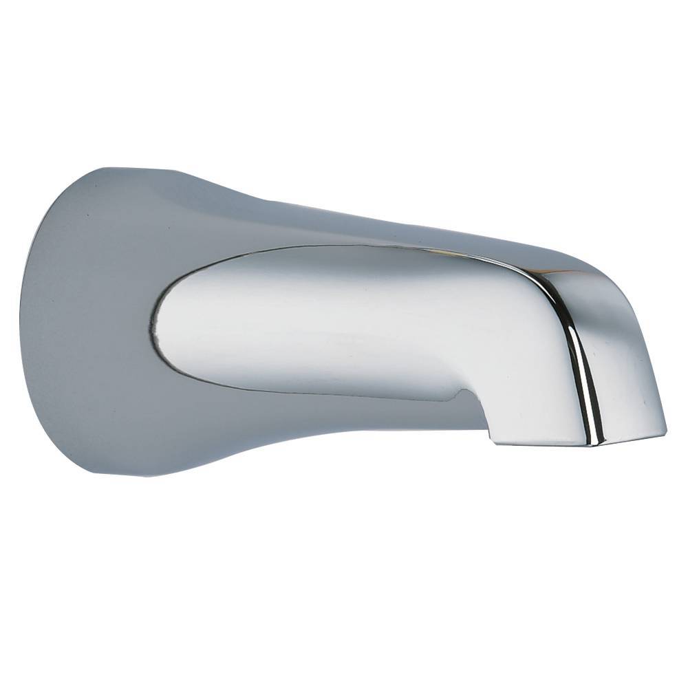 Moen 3805 5-1/2 Inch Zinc Tub Spout with Slip Fit and No Diverter in Chrome Finish - Perfect for Bathroom Faucet Replacement and Shower Installation