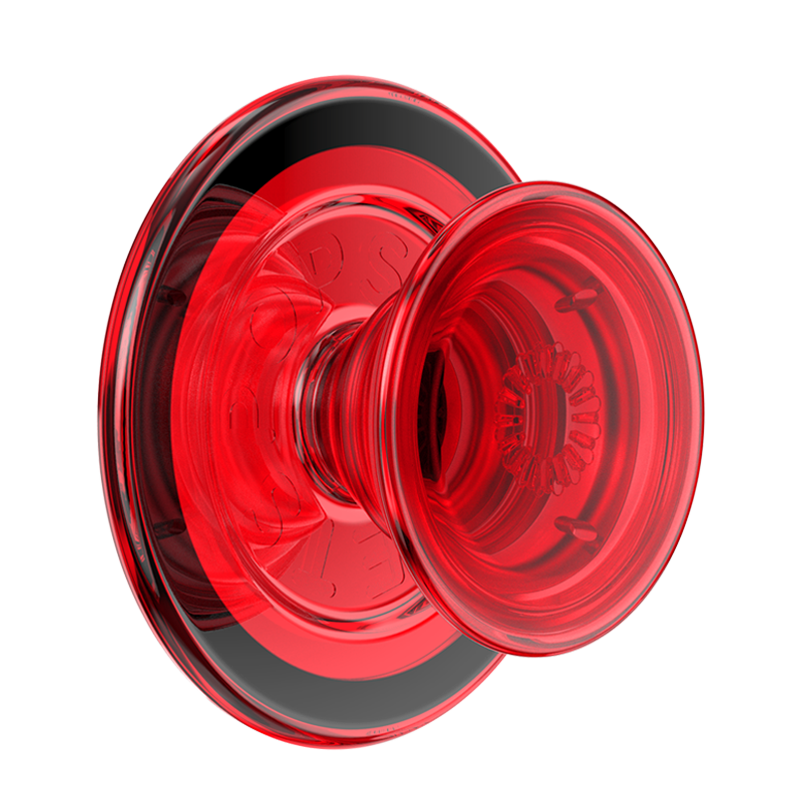 Translucent Danger Red PopGrip for MagSafe - Secure Phone Grip & Stand for iPhone 12/13/14/15 - Perfect for Selfies, Videos, and Hands-Free Use