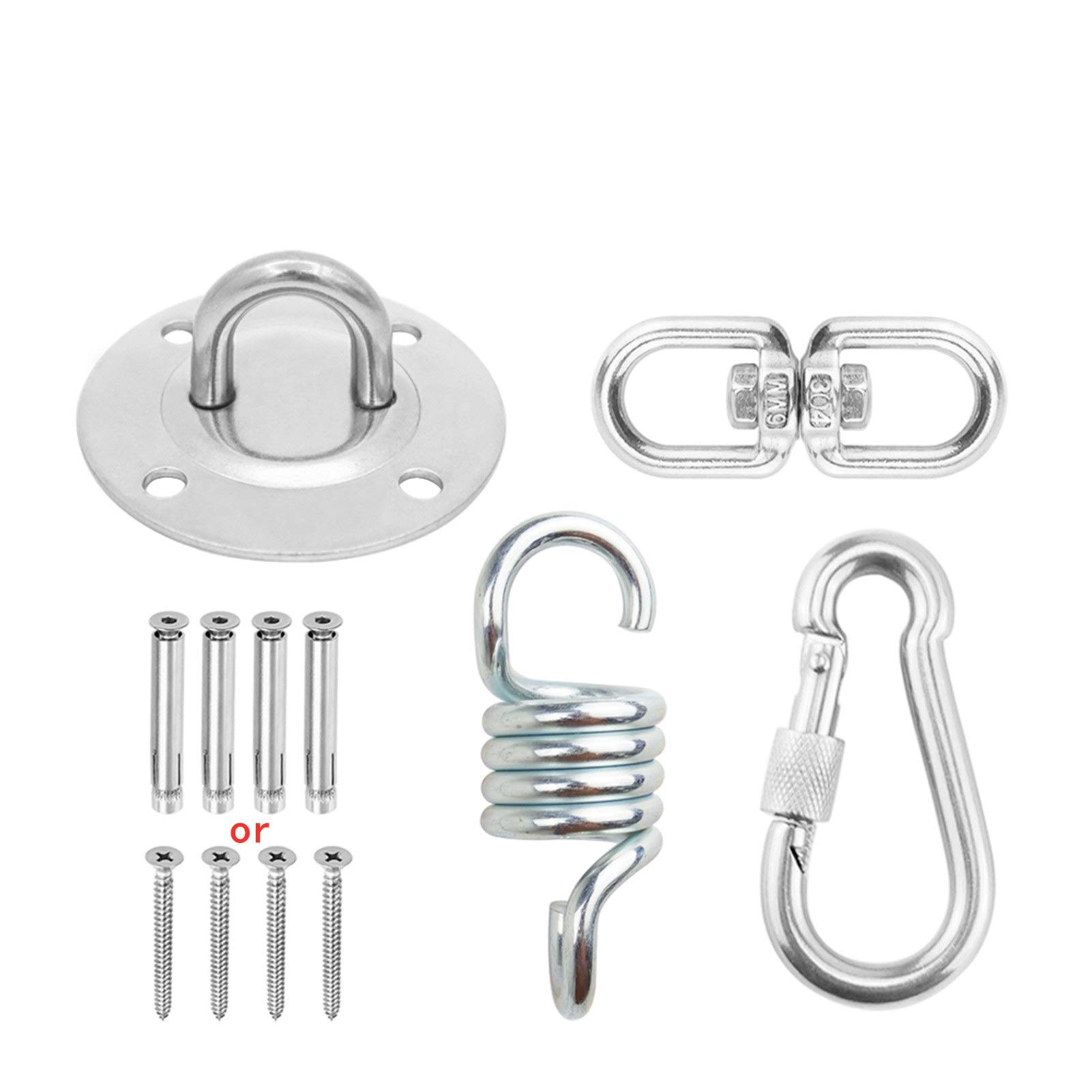 Heavy Duty Swing Hanger Set - Anchor Bracket Hook for Hammock Stand, Yoga Swing, Brazilian Hammock & Outdoor Swing Chair - Indoor/Outdoor Ceiling Mount Hooks with Easy Installation (Concrete Wall Mount) - Perfect for Backyard, Patio, Garden & Home Relaxation
