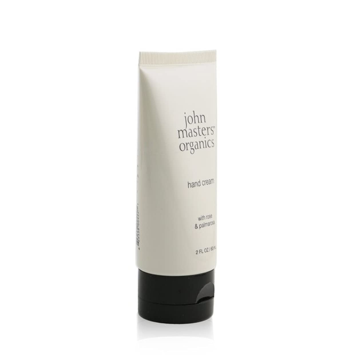John Masters Organics Rose & Palmarosa Hand Cream 2 oz - Hydrating & Nourishing for Dry Skin - Perfect for Winter Care, Office Use & Travel