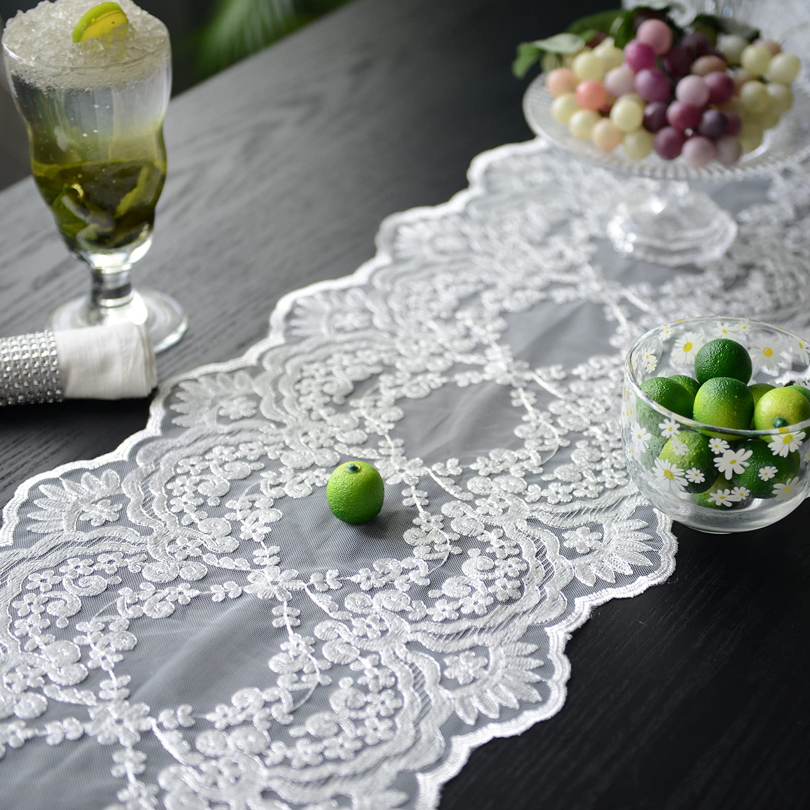 SUTAVIA Lace Table Runner 12