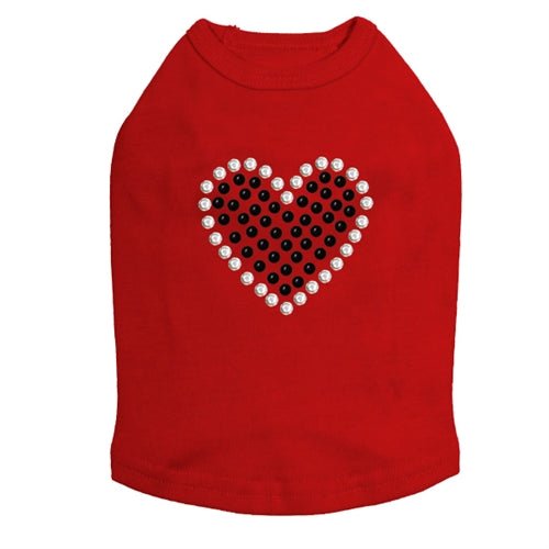 Black Rhinestone Heart Tank Top for Women - Elegant Sparkling Casual & Party Wear - Available in Multiple Colors - Perfect for Date Nights, Club Outings & Summer Fashion