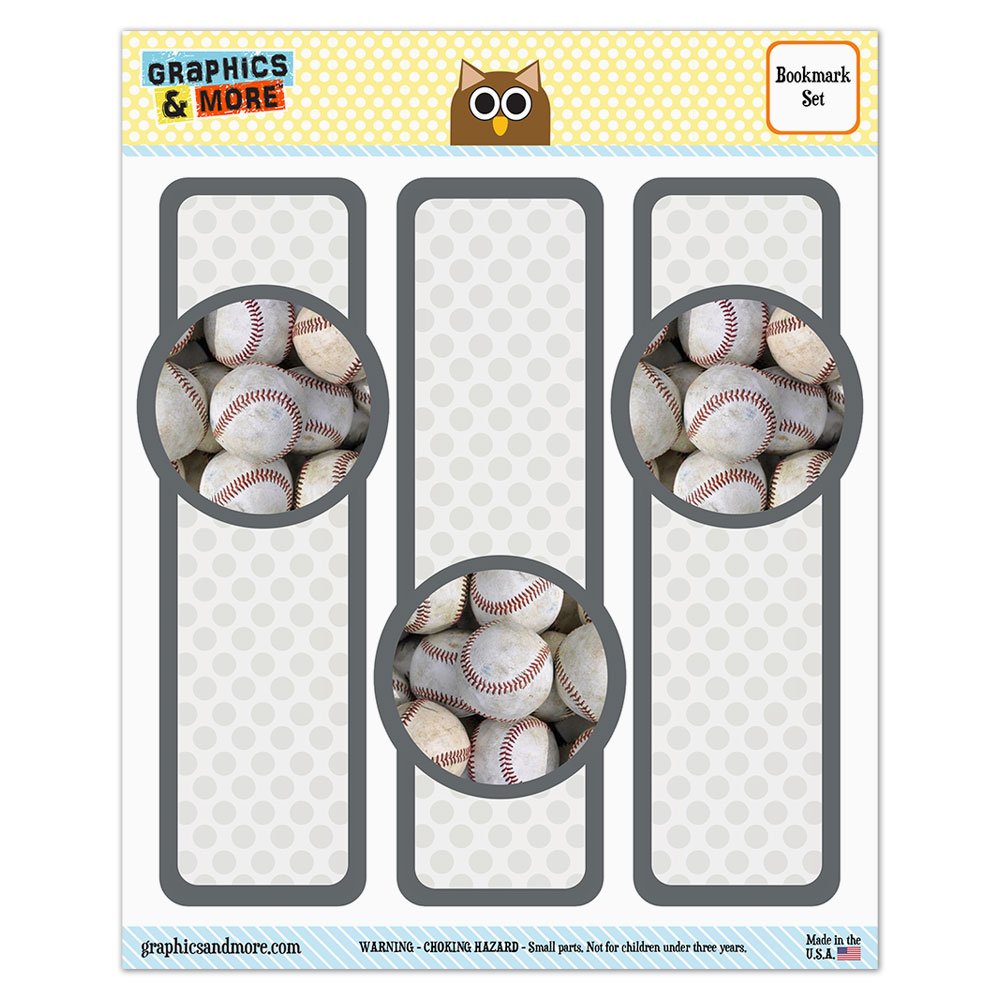 3-Pack Glossy Laminated Sports Bookmarks - Baseball Theme - Perfect for Book Lovers, Sports Fans & Gift Giving - Ideal for Reading, Collecting & School Supplies