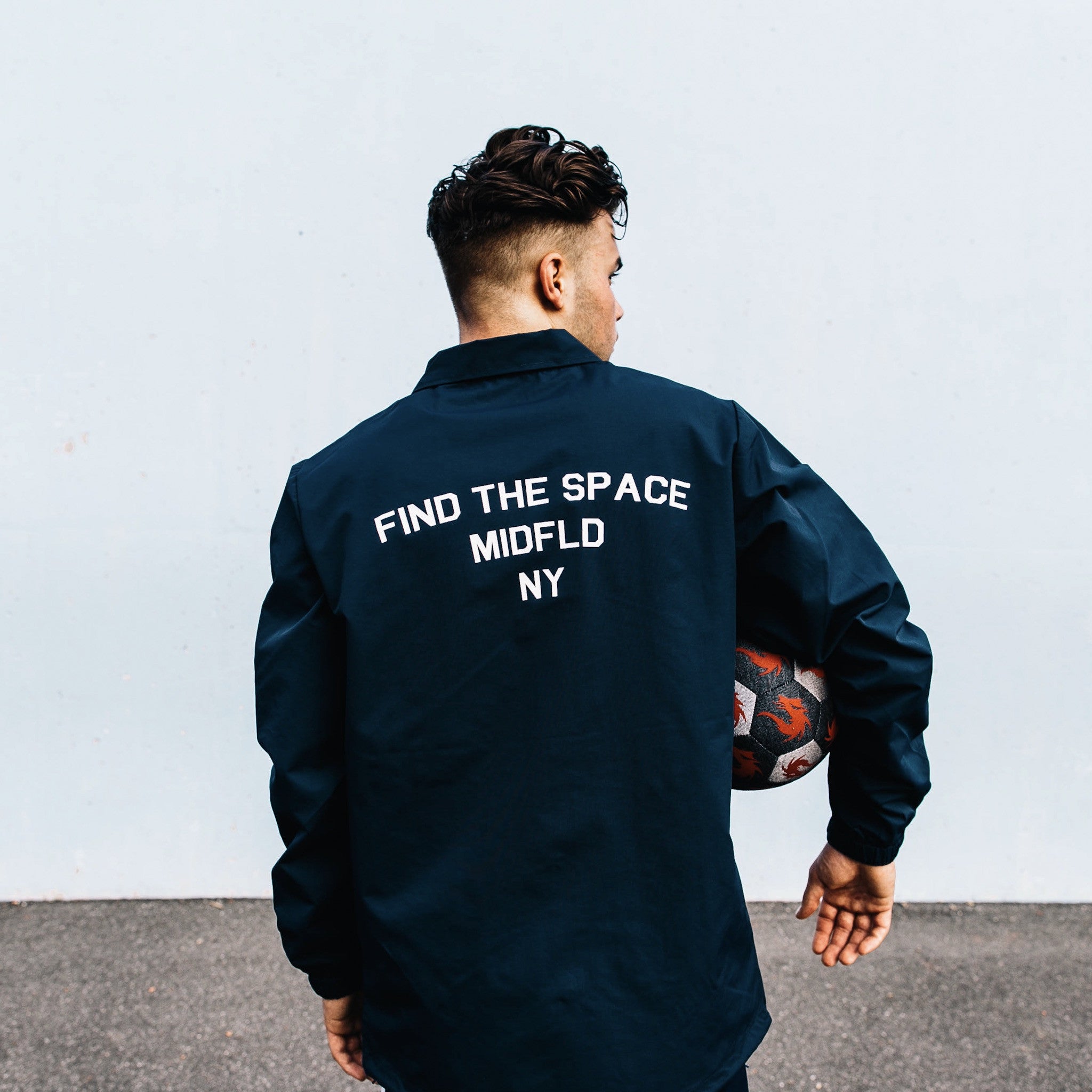 MIDFLD Enso Coaches Jacket - Navy Blue Waterproof Windbreaker for Men & Women | Outdoor Sports, Running, Hiking, Casual Wear