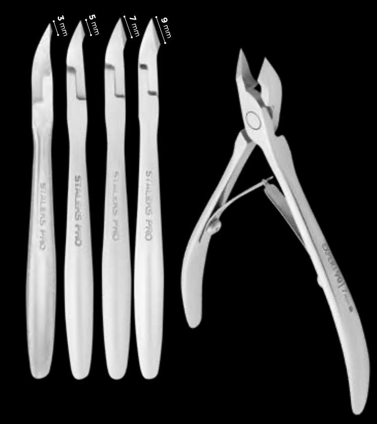 Staleks Professional Cuticle Nippers EXPERT 90 (3mm) - Precision Nail Care Tool for Manicure & Pedicure at Home or Salon