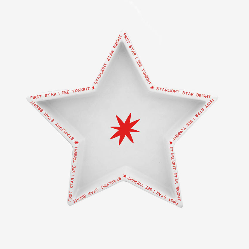Bitossi Star-Shaped Ceramic Trinket Tray - Elegant Jewelry Dish for Rings, Earrings & Keys - Perfect for Vanity, Dresser & Nightstand Organization