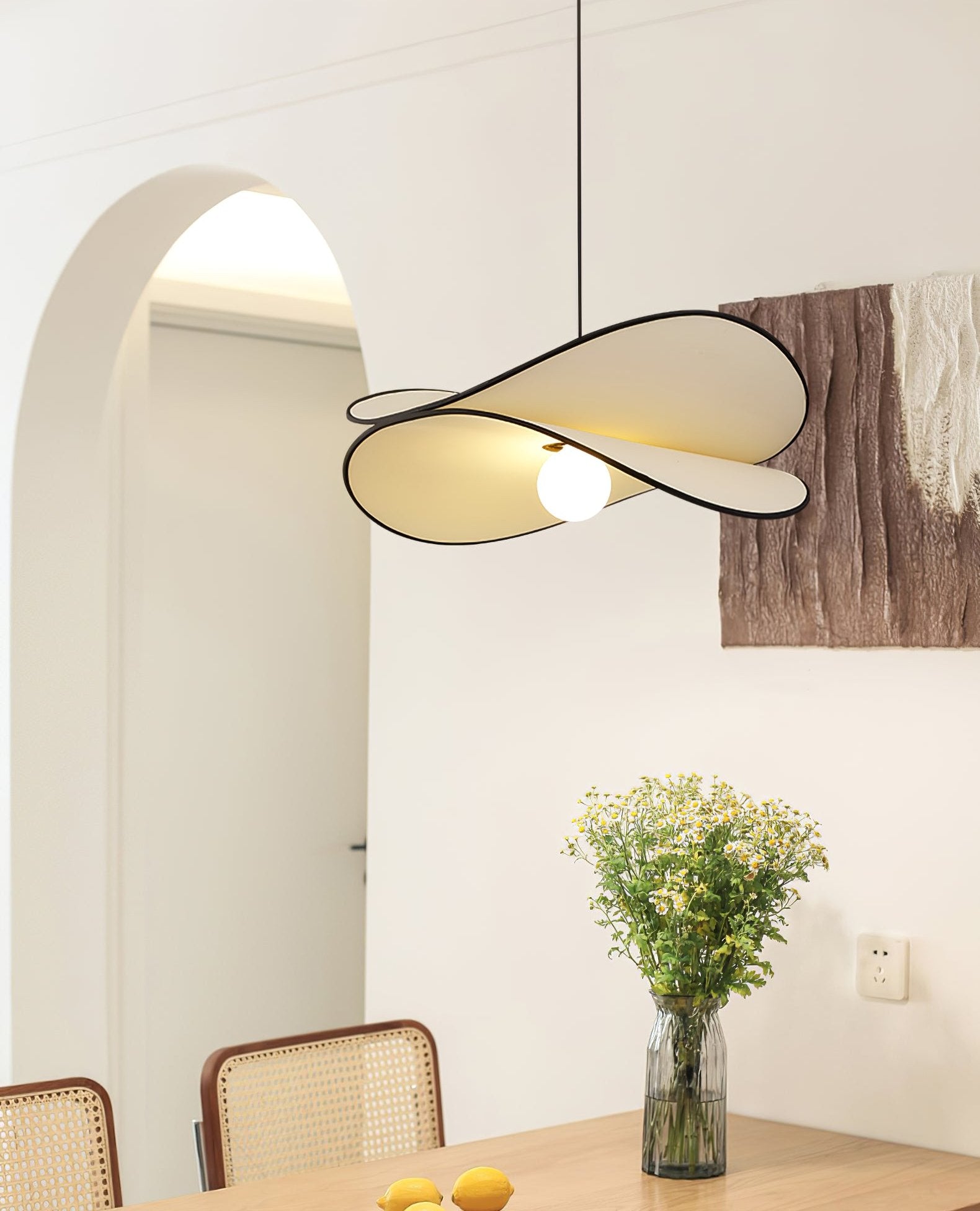Chloe Pendant Lamp - Modern Hanging Light Fixture for Dining Room, Kitchen, Bedroom & Living Room Decor | Elegant Glass Shade & Adjustable Cord