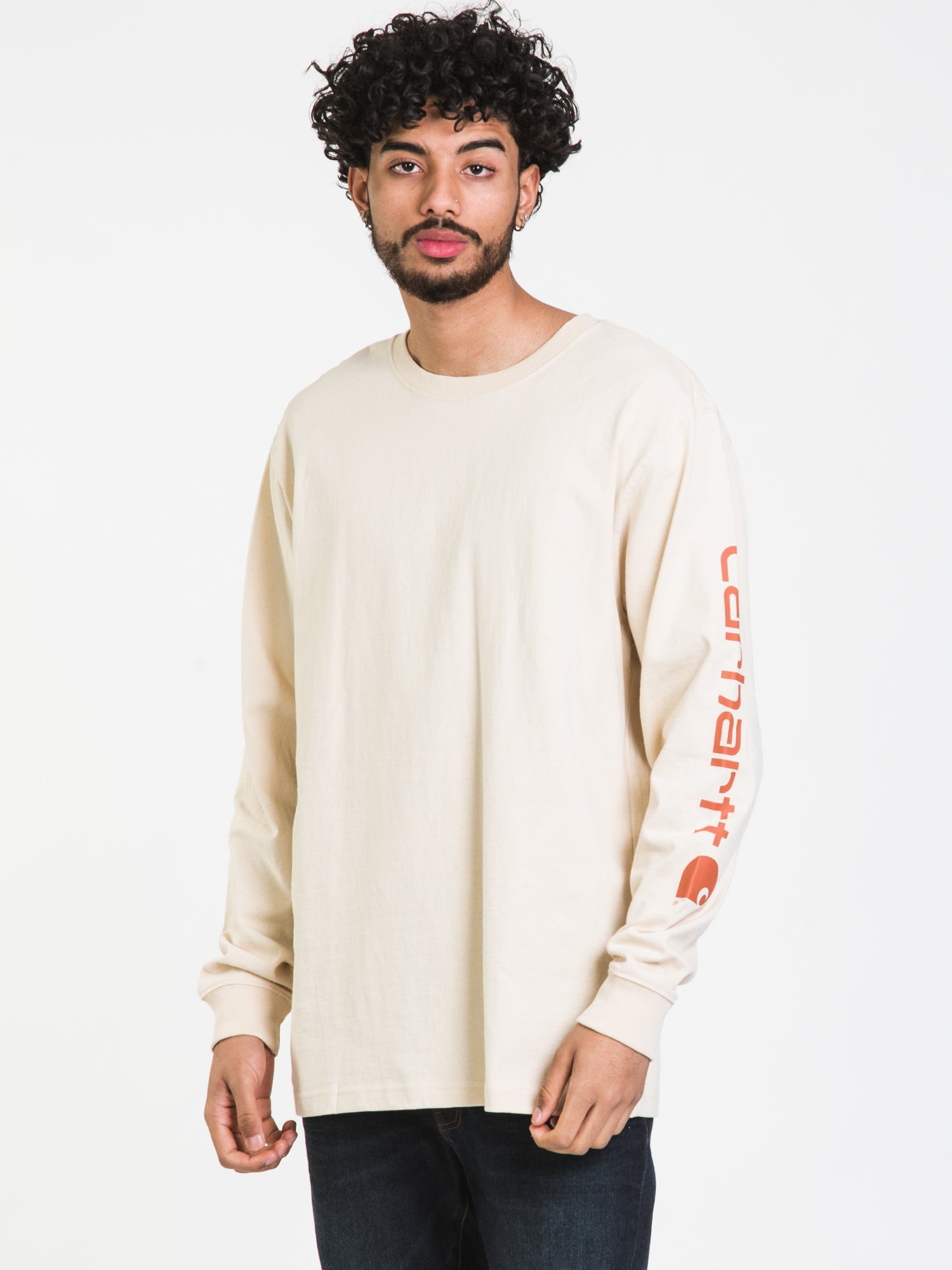 Carhartt Signature Long Sleeve T-Shirt for Men - Durable Workwear & Casual Wear - Clearance Sale - Perfect for Construction, Outdoor Work & Everyday Comfort