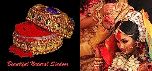 Premium Sindoor Red Powder with Herbs Extracts - Natural & Long-Lasting for Hindu Puja, Weddings & Festivals | Traditional Indian Vermilion for Religious Ceremonies & Cultural Events